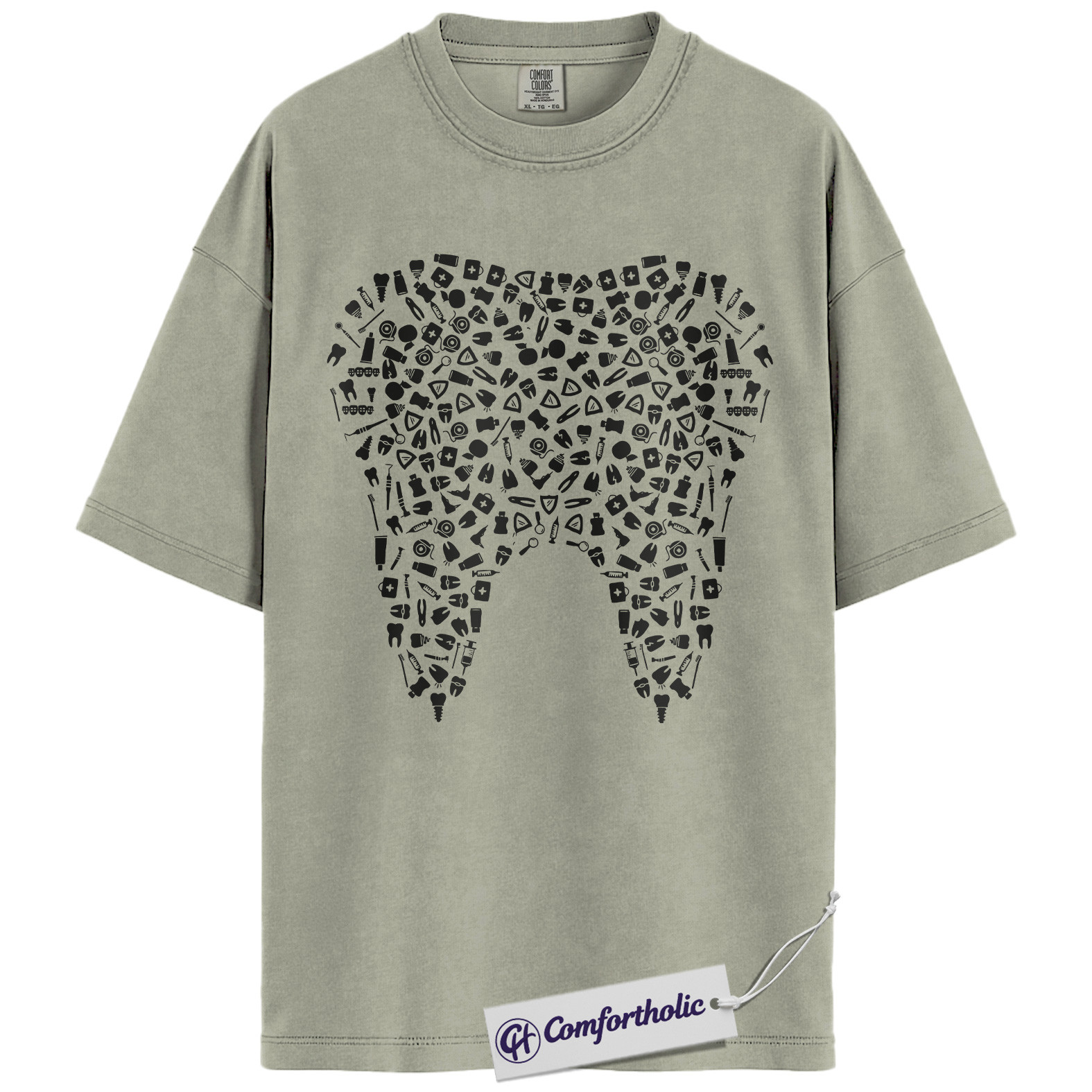 Tooth Anatomy Shirt, Dentist T-Shirt, Dental Hygienist Graphic Tee, Funny Dental Assistant Gift for Dentistry Lovers, Comfort Colors Shirt - Image 7