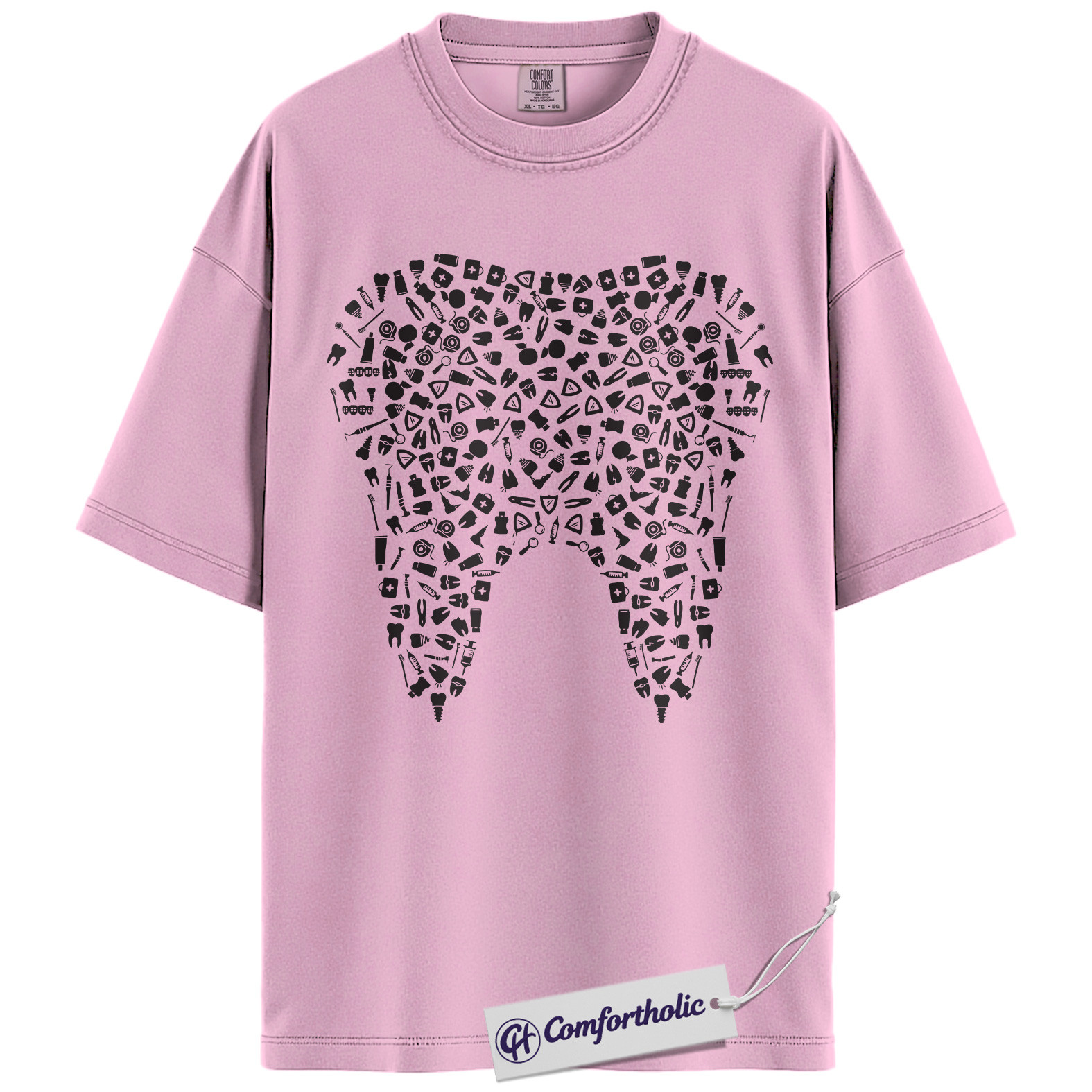 Tooth Anatomy Shirt, Dentist T-Shirt, Dental Hygienist Graphic Tee, Funny Dental Assistant Gift for Dentistry Lovers, Comfort Colors Shirt - Image 9