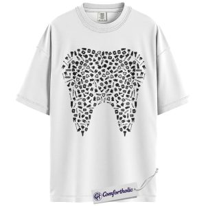 Alternative view of Tooth Anatomy Shirt, Dentist T-Shirt, Dental Hygienist Graphic Tee, Funny Dental Assistant Gift for Dentistry Lovers, Comfort Colors Shirt