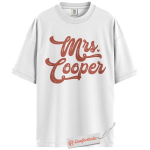 Alternative view of Personalized Mrs Shirt, Custom Bride T-Shirt with Last Name, Newlywed Gift Tee for Wife, Wedding Name Graphic Top, Comfort Colors Shirt