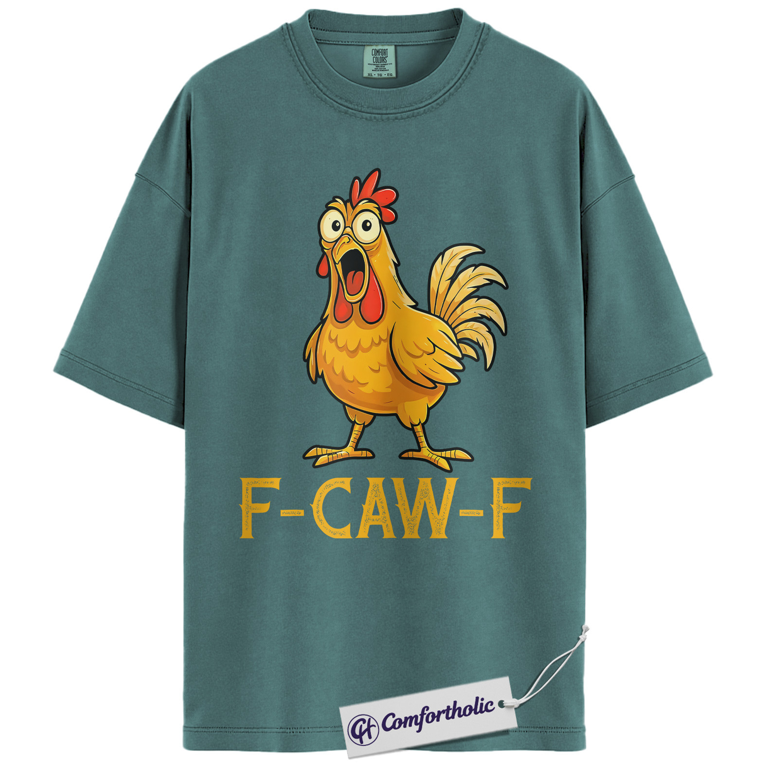 F-CAW-F Chicken Shirt, Funny Rooster Farm T-Shirt, Humorous Country Graphic Tee, Southern Barnyard Gift for Farmers, Comfort Colors Shirt - Image 11