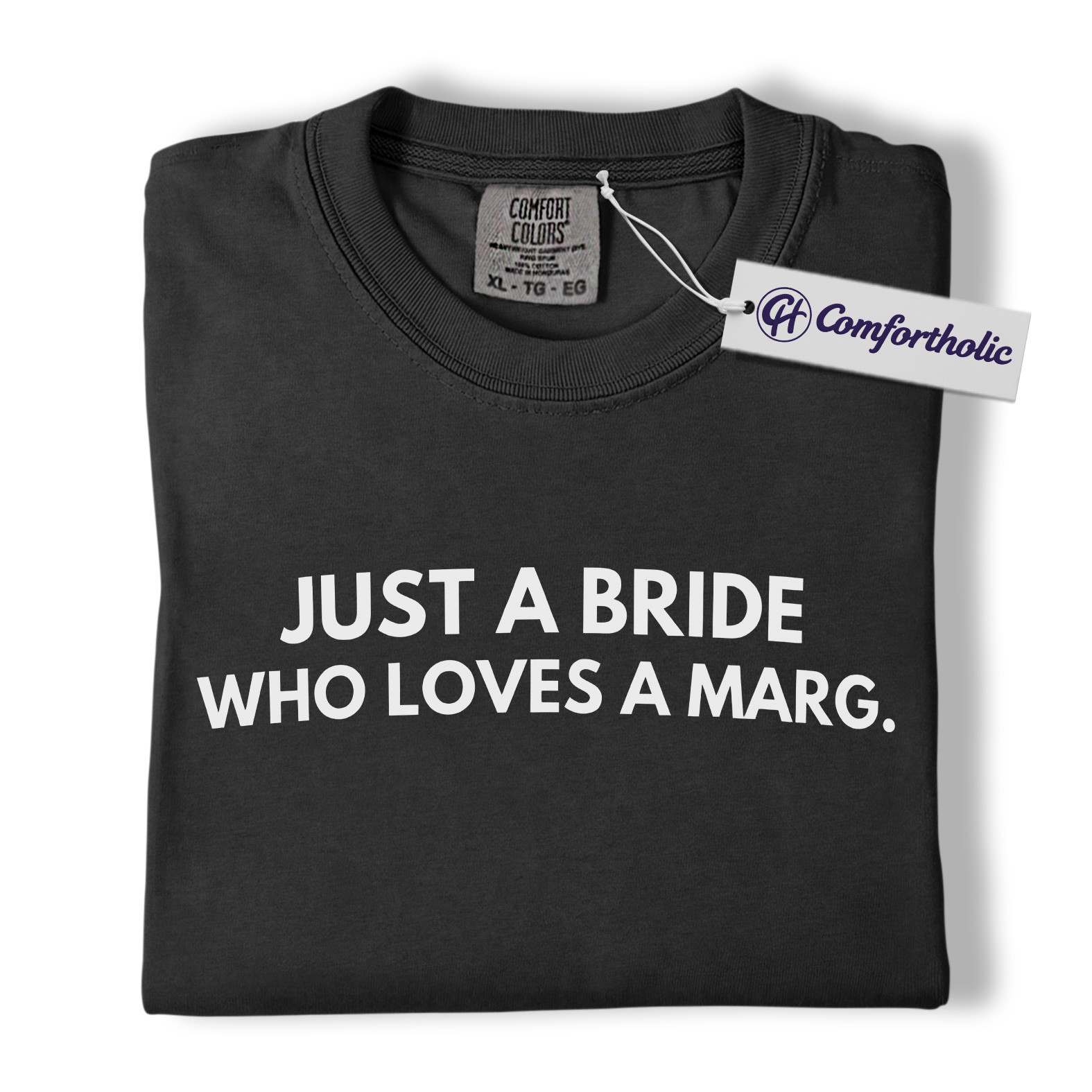 Just a Bride Who Loves a Marg Shirt, Funny Bachelorette Party T-Shirt, Margarita Lover Bride Graphic Tee, Comfort Colors Shirt - Image 3