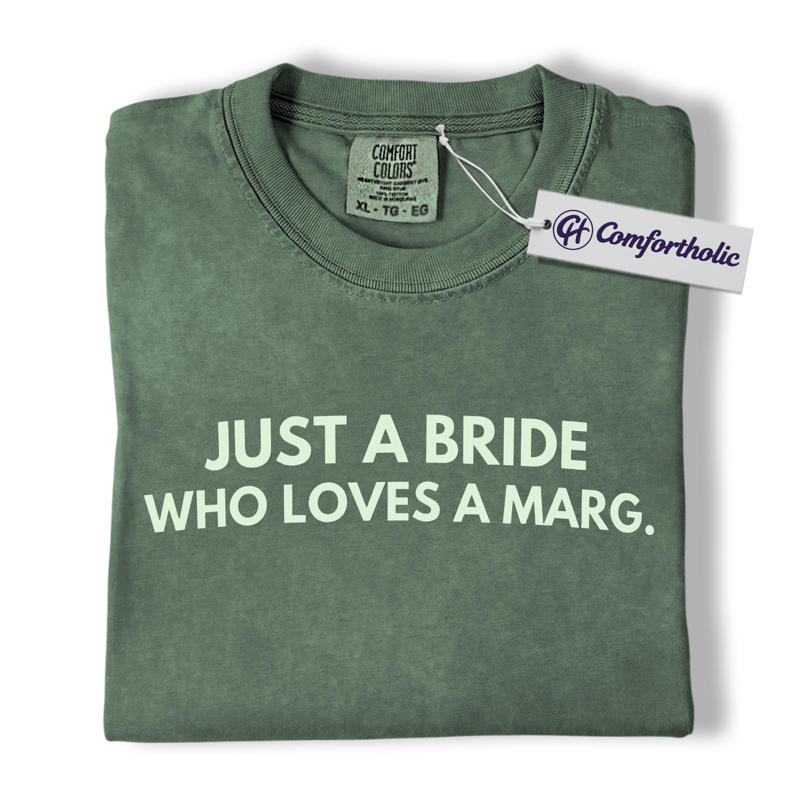 Just a Bride Who Loves a Marg Shirt, Funny Bachelorette Party T-Shirt, Margarita Lover Bride Graphic Tee, Comfort Colors Shirt - Image 6