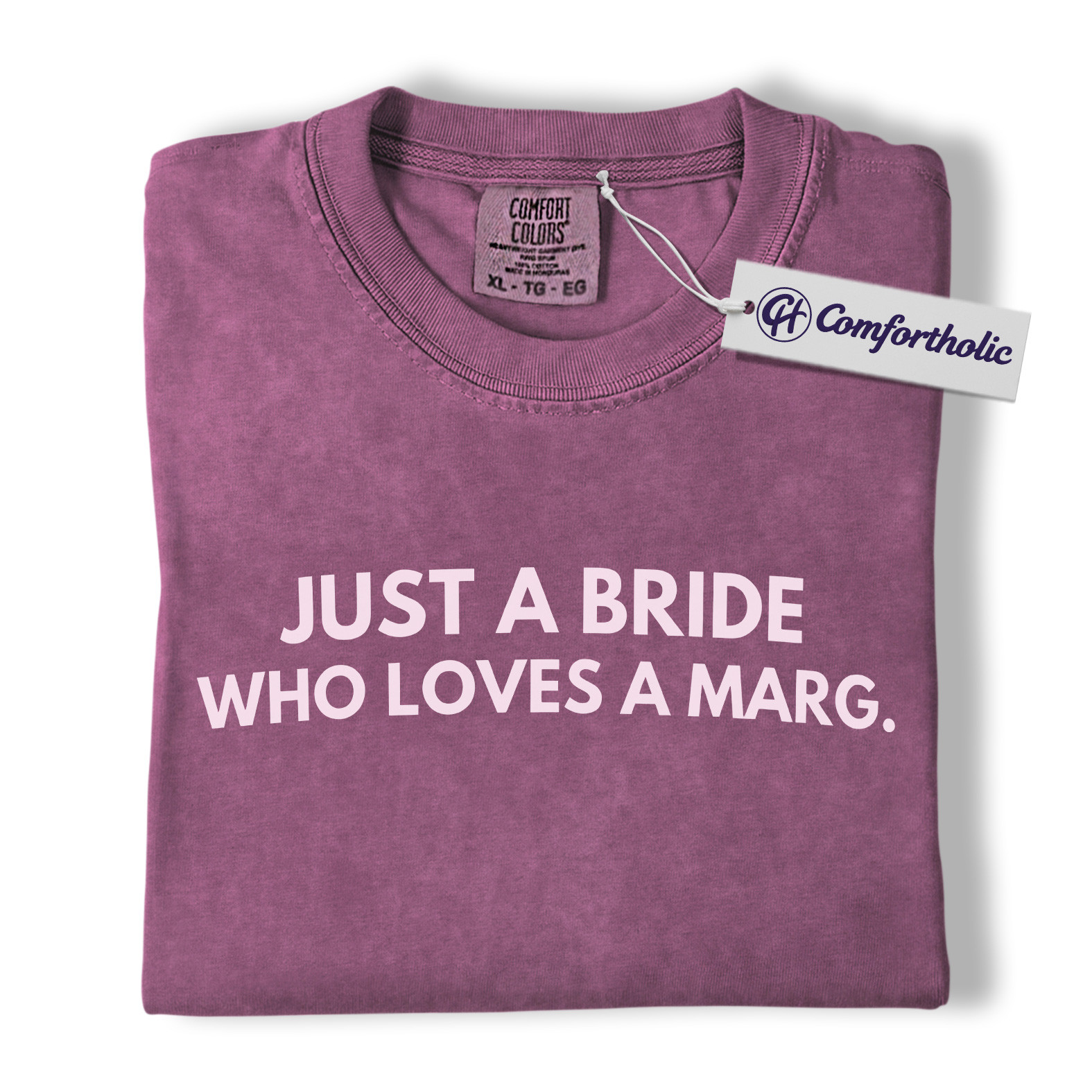 Just a Bride Who Loves a Marg Shirt, Funny Bachelorette Party T-Shirt, Margarita Lover Bride Graphic Tee, Comfort Colors Shirt