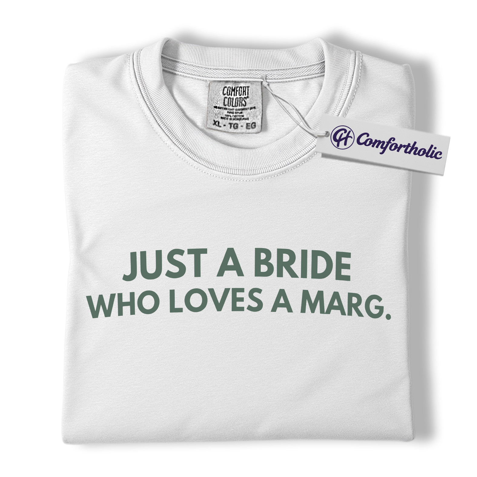 Just a Bride Who Loves a Marg Shirt, Funny Bachelorette Party T-Shirt, Margarita Lover Bride Graphic Tee, Comfort Colors Shirt - Image 2
