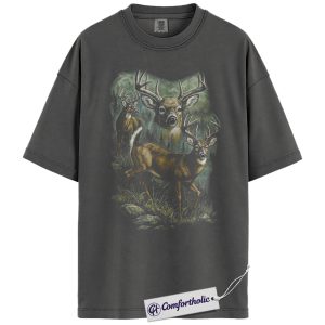 Alternative view of Deer Hunting Shirt, Realistic Buck Wildlife T-Shirt, Nature Animal Graphic Tee for Hunters, Outdoor Adventure Gift, Comfort Colors Shirt