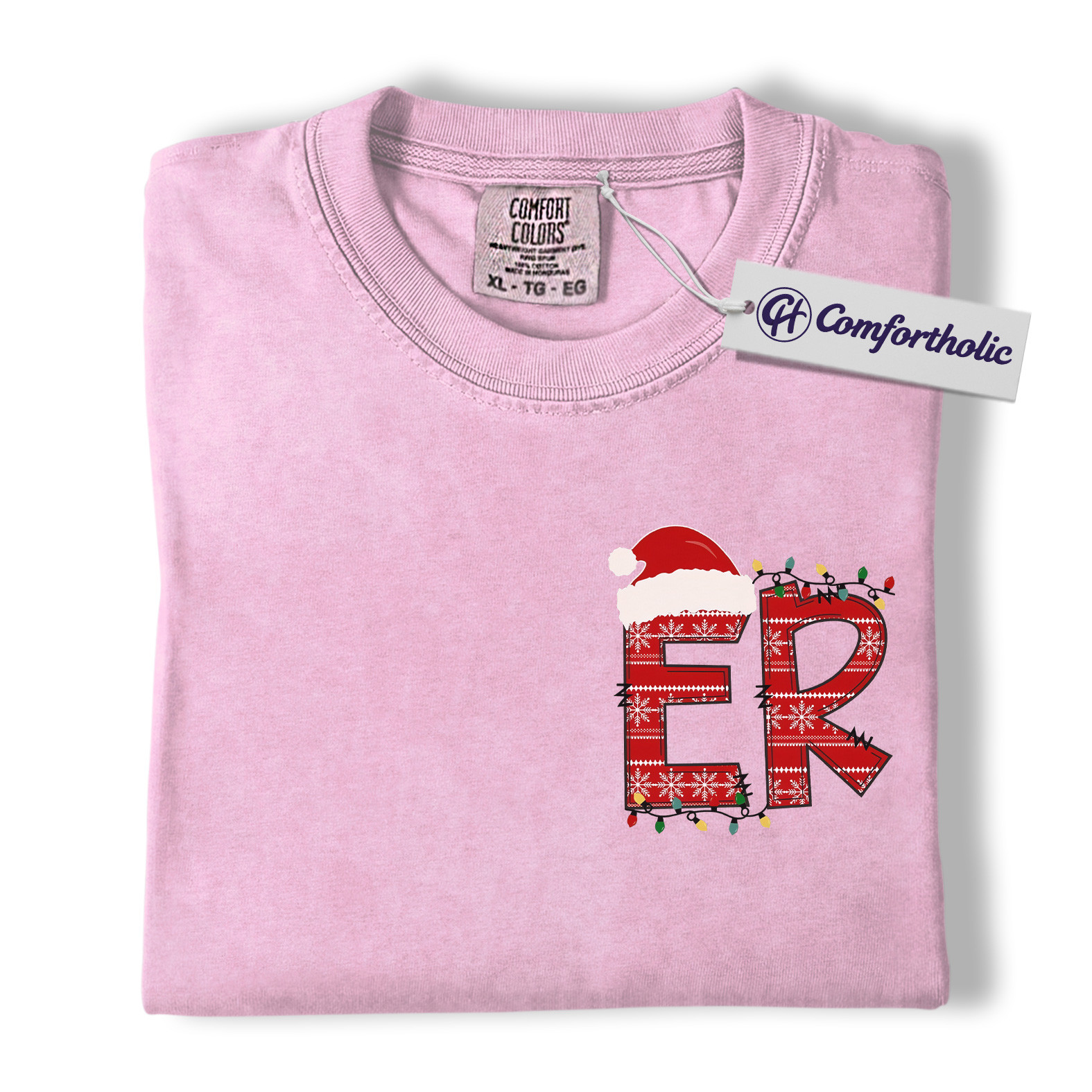 ER Christmas Shirt, Funny Nurse Holiday T-Shirt, Santa Hat Medical Worker Tee, Festive Gift for Emergency Nurse, Christmas Comfort Colors Shirt - Image 9