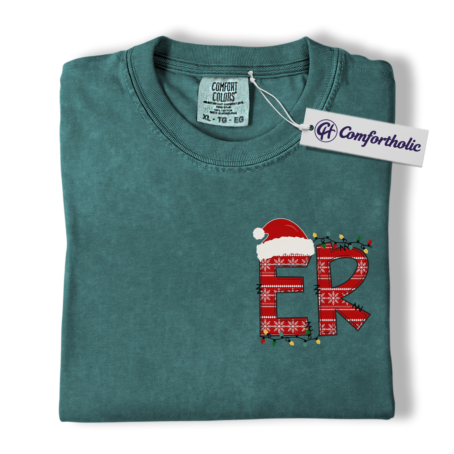 ER Christmas Shirt, Funny Nurse Holiday T-Shirt, Santa Hat Medical Worker Tee, Festive Gift for Emergency Nurse, Christmas Comfort Colors Shirt - Image 12