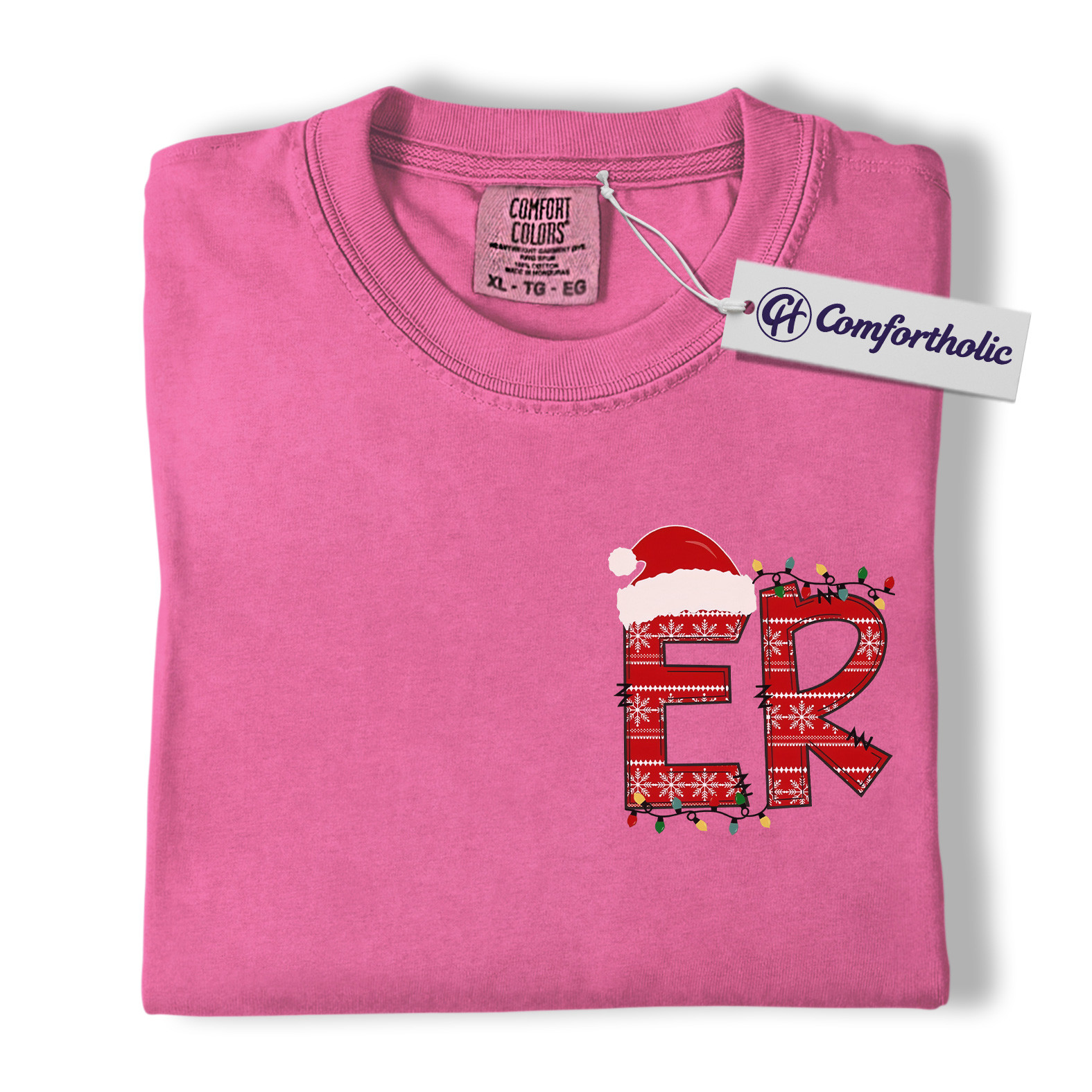 ER Christmas Shirt, Funny Nurse Holiday T-Shirt, Santa Hat Medical Worker Tee, Festive Gift for Emergency Nurse, Christmas Comfort Colors Shirt - Image 17
