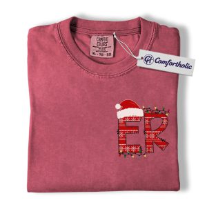 ER Christmas Shirt, Funny Nurse Holiday T-Shirt, Santa Hat Medical Worker Tee, Festive Gift for Emergency Nurse, Christmas Comfort Colors Shirt