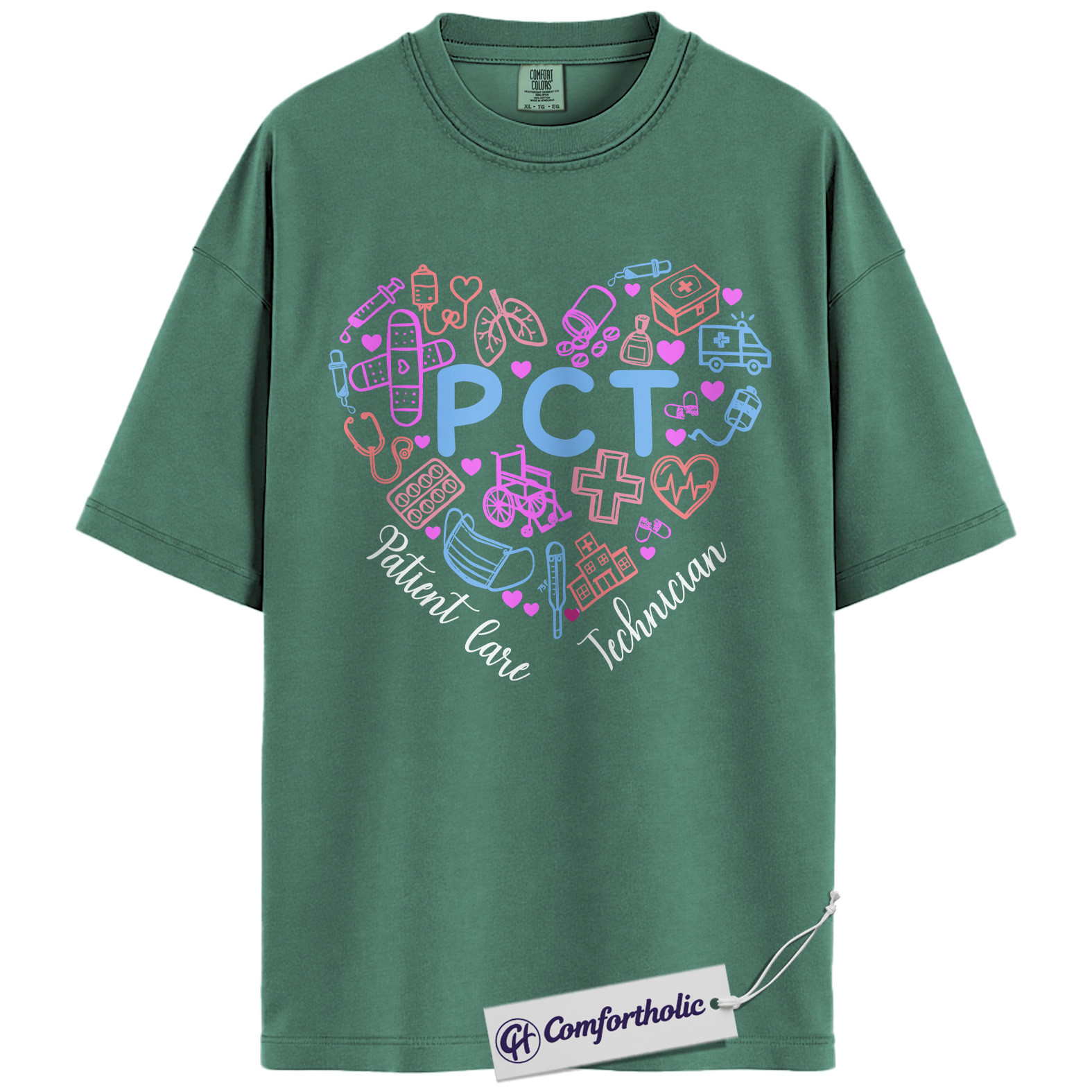 PCT Shirt, Patient Care Technician T-Shirt, Medical Worker Appreciation Graphic Tee, Healthcare Professional Gift, Comfort Colors Shirt - Image 11