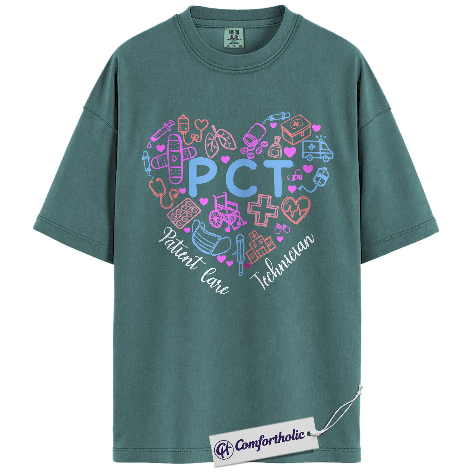 PCT Shirt, Patient Care Technician T-Shirt, Medical Worker Appreciation Graphic Tee, Healthcare Professional Gift, Comfort Colors Shirt - Image 12