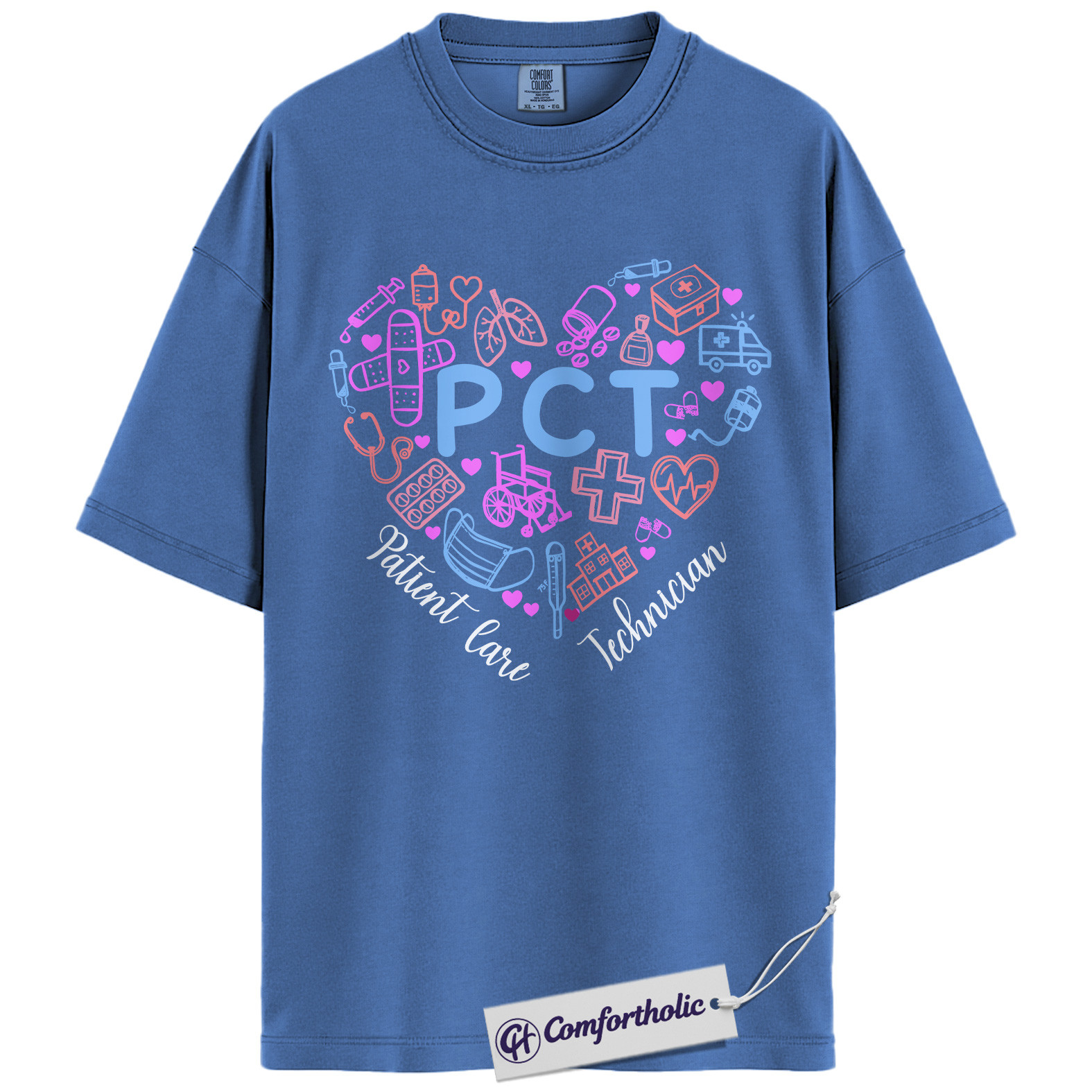 PCT Shirt, Patient Care Technician T-Shirt, Medical Worker Appreciation Graphic Tee, Healthcare Professional Gift, Comfort Colors Shirt