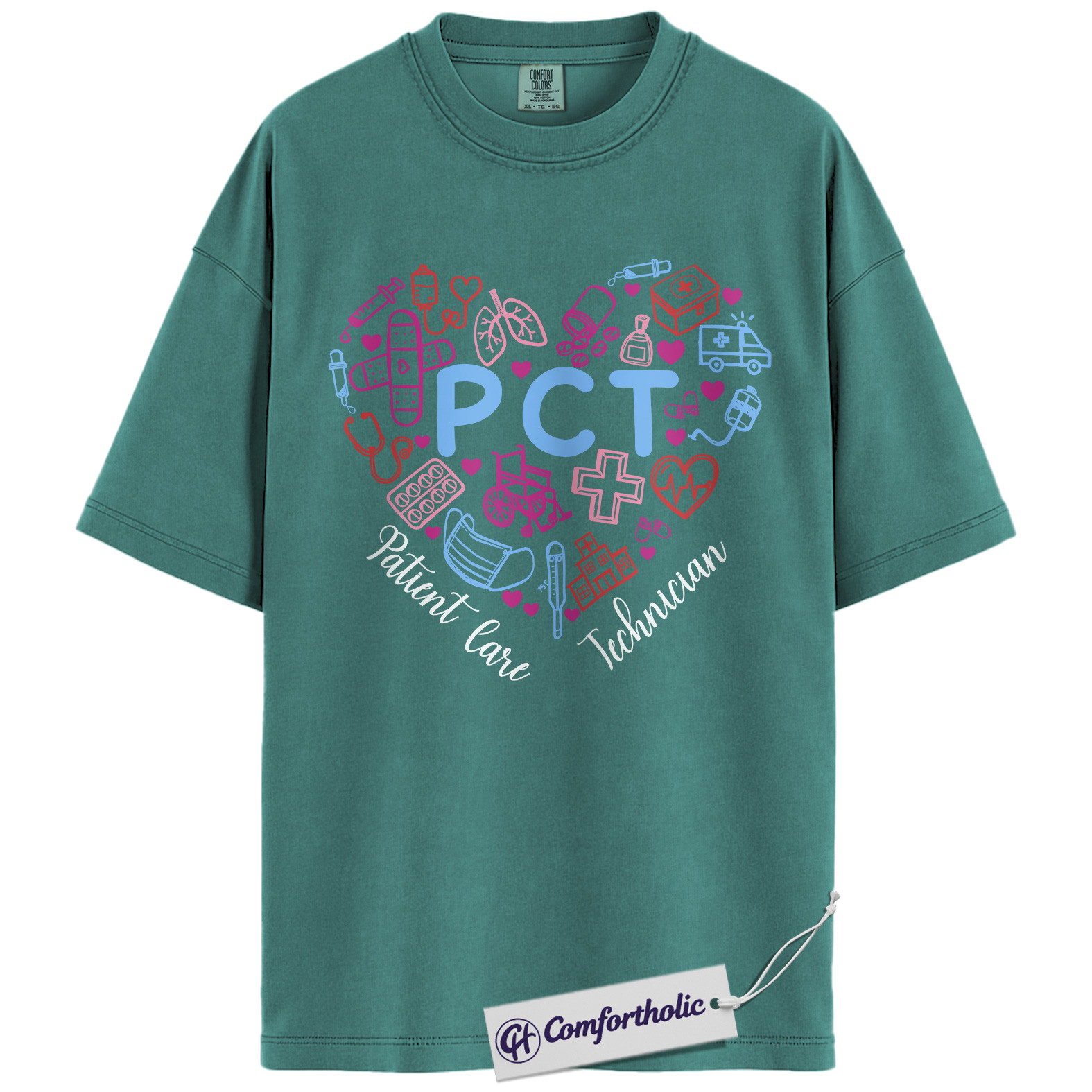 PCT Shirt, Patient Care Technician T-Shirt, Medical Worker Appreciation Graphic Tee, Healthcare Professional Gift, Comfort Colors Shirt - Image 13