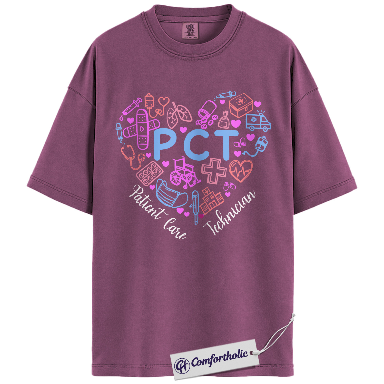 PCT Shirt, Patient Care Technician T-Shirt, Medical Worker Appreciation Graphic Tee, Healthcare Professional Gift, Comfort Colors Shirt - Image 15