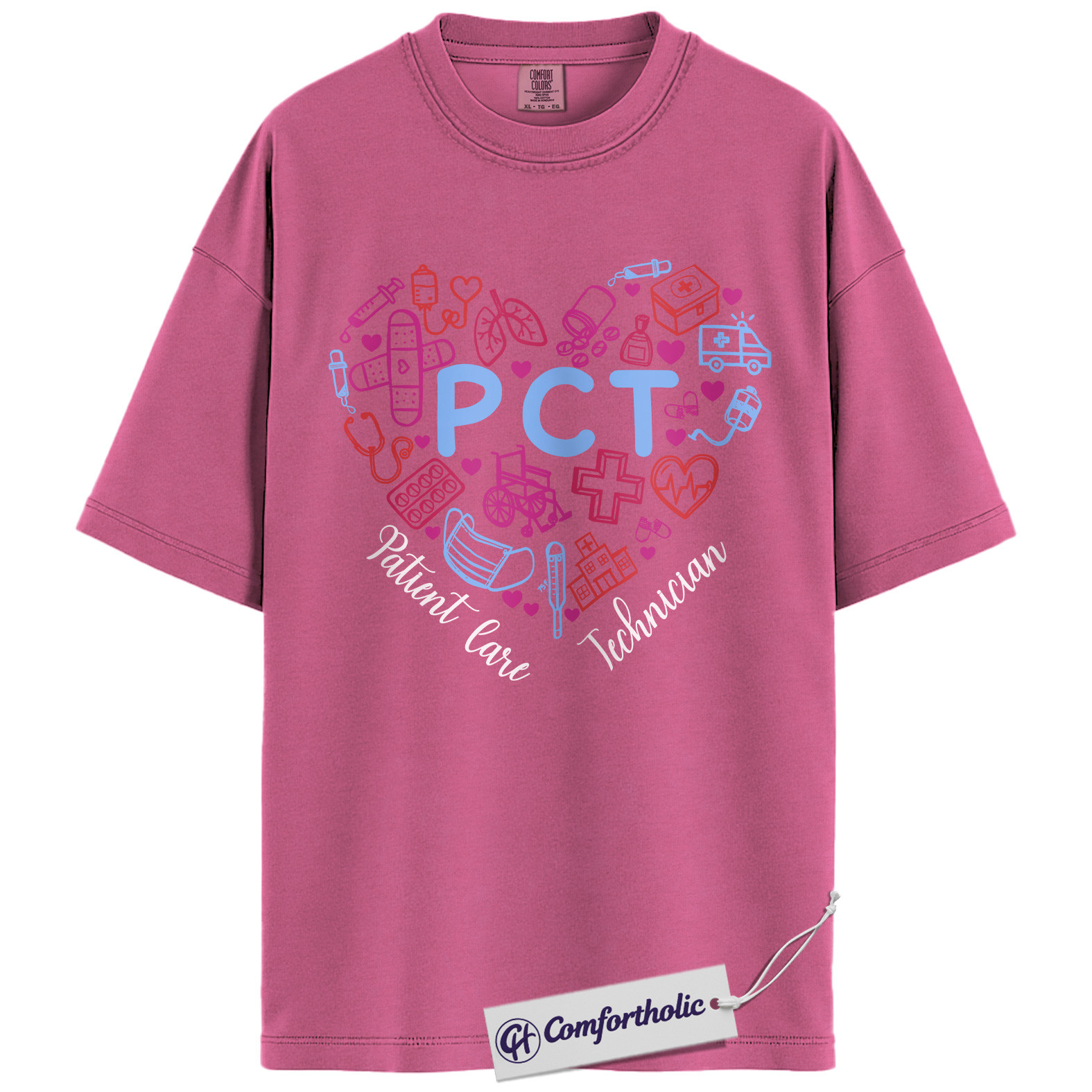 PCT Shirt, Patient Care Technician T-Shirt, Medical Worker Appreciation Graphic Tee, Healthcare Professional Gift, Comfort Colors Shirt - Image 16