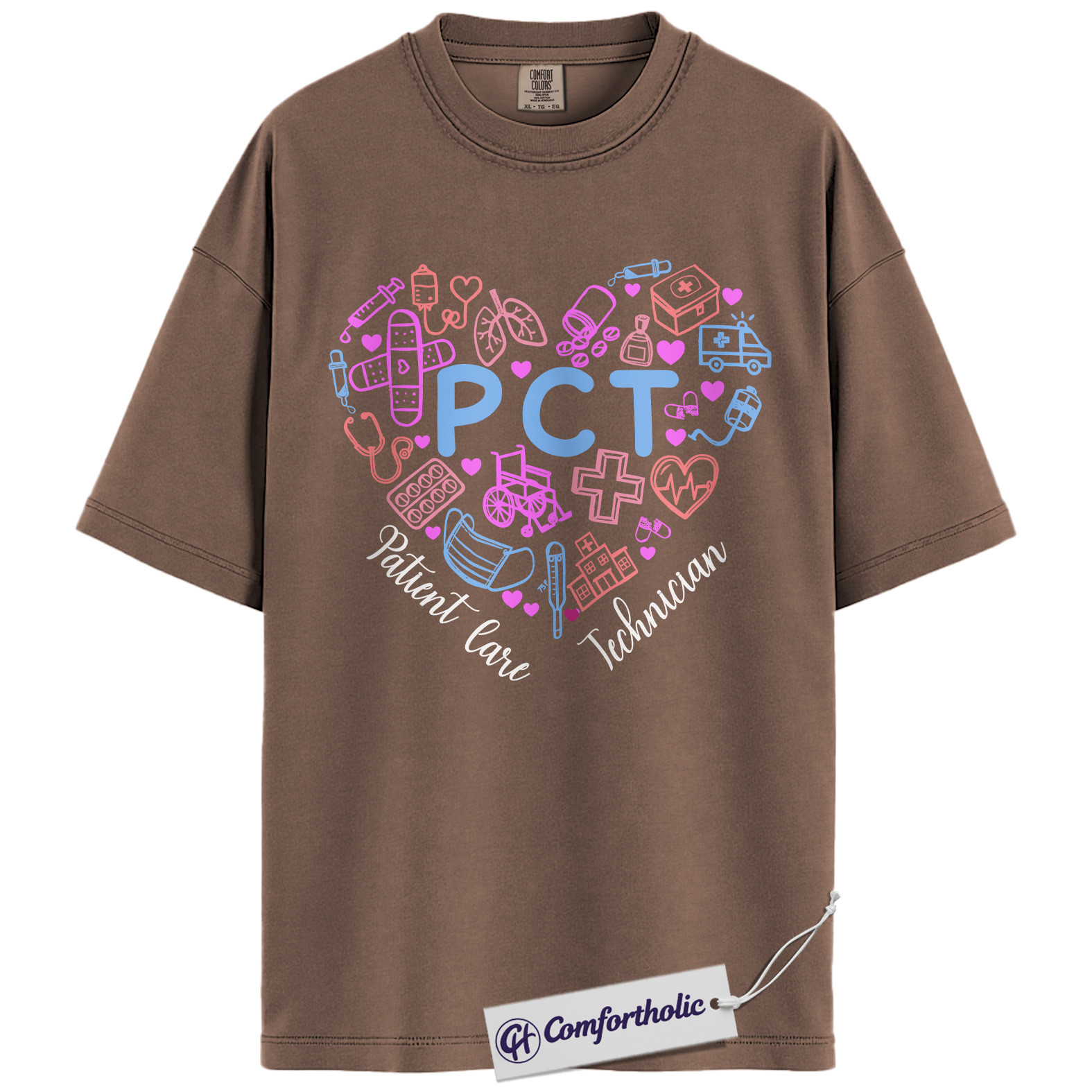 PCT Shirt, Patient Care Technician T-Shirt, Medical Worker Appreciation Graphic Tee, Healthcare Professional Gift, Comfort Colors Shirt - Image 19