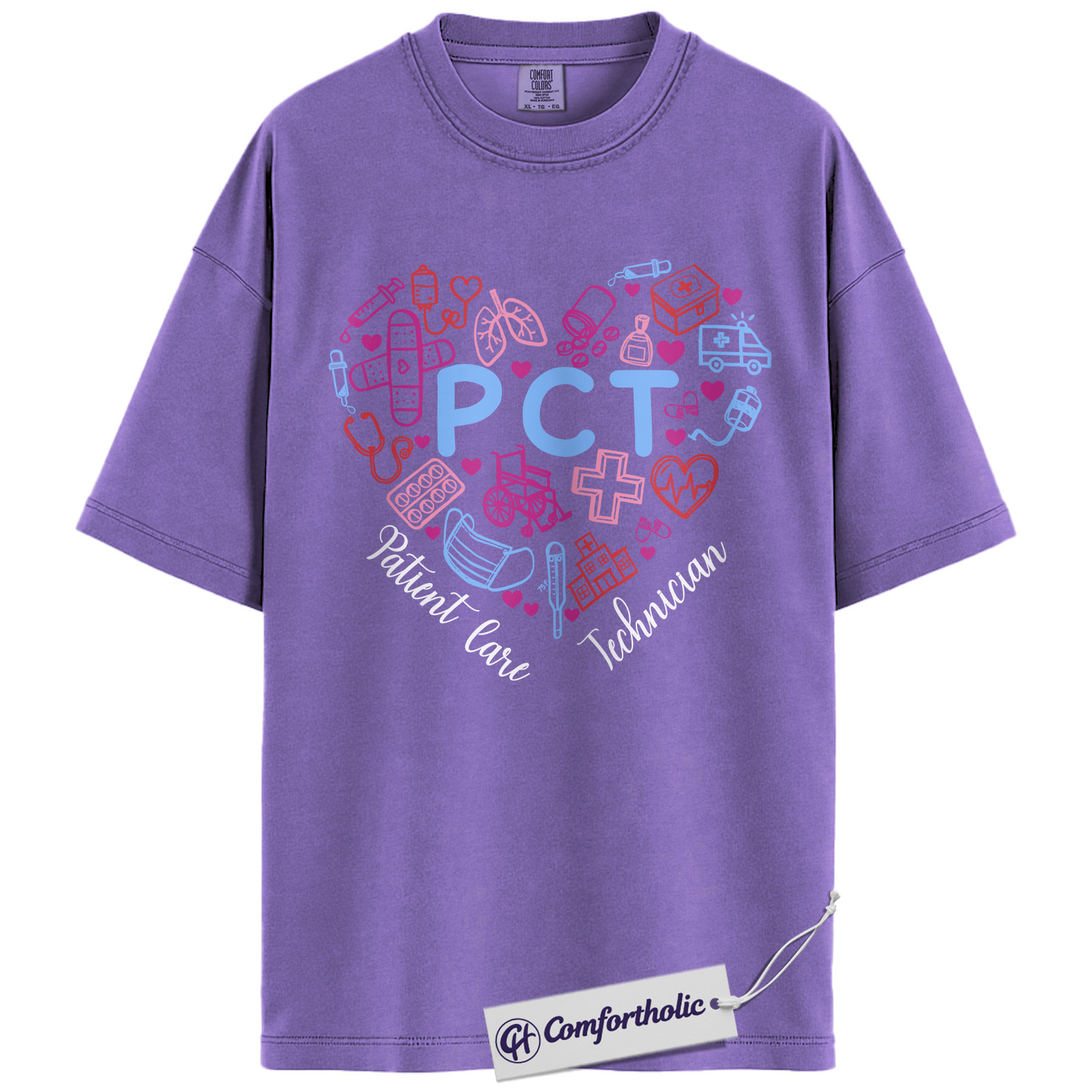 PCT Shirt, Patient Care Technician T-Shirt, Medical Worker Appreciation Graphic Tee, Healthcare Professional Gift, Comfort Colors Shirt - Image 20