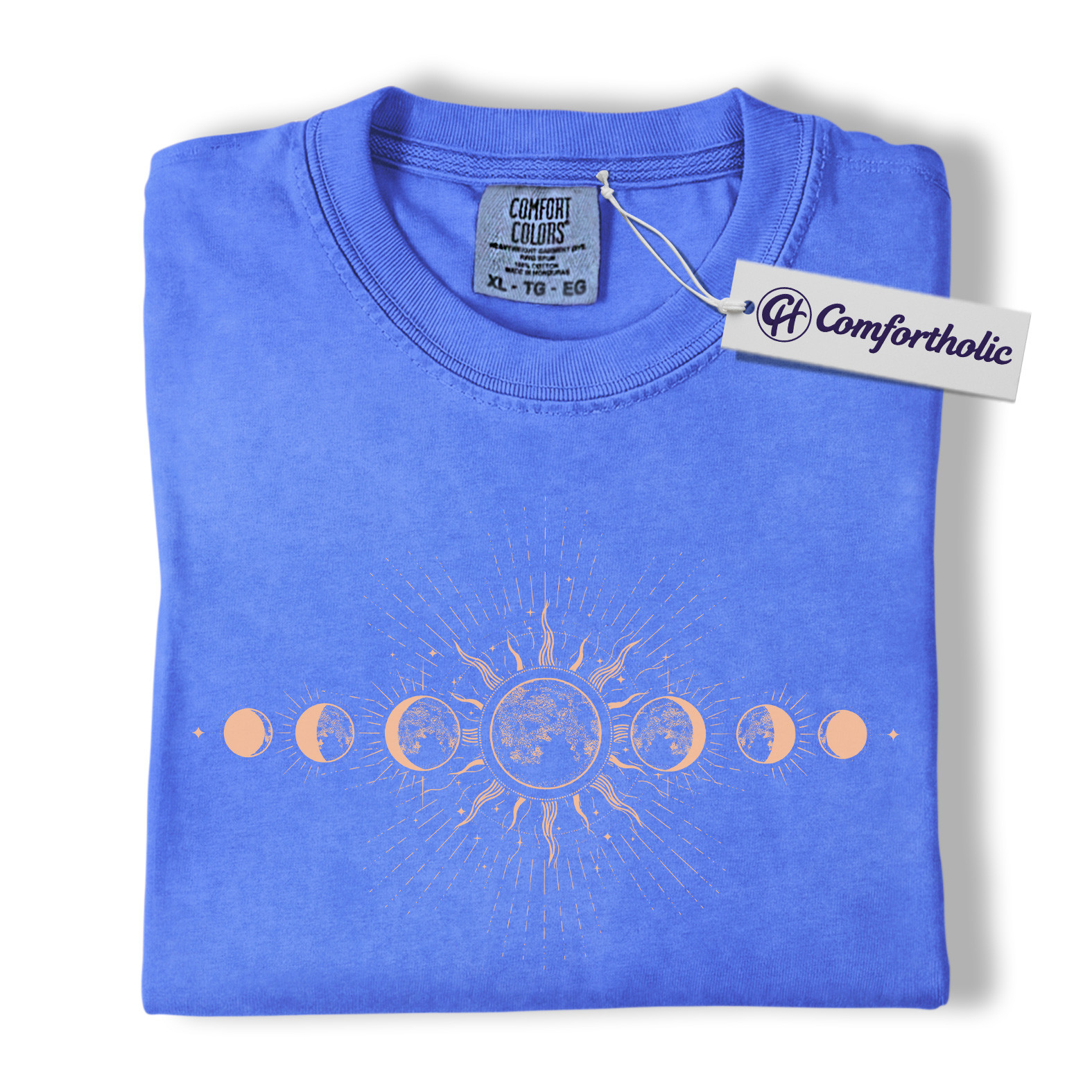 Sun and Moon Phases Shirt, Celestial Boho T-Shirt, Minimalist Cosmic Graphic Tee, Astrology Spiritual Gift for Women, Comfort Colors Shirt - Image 12