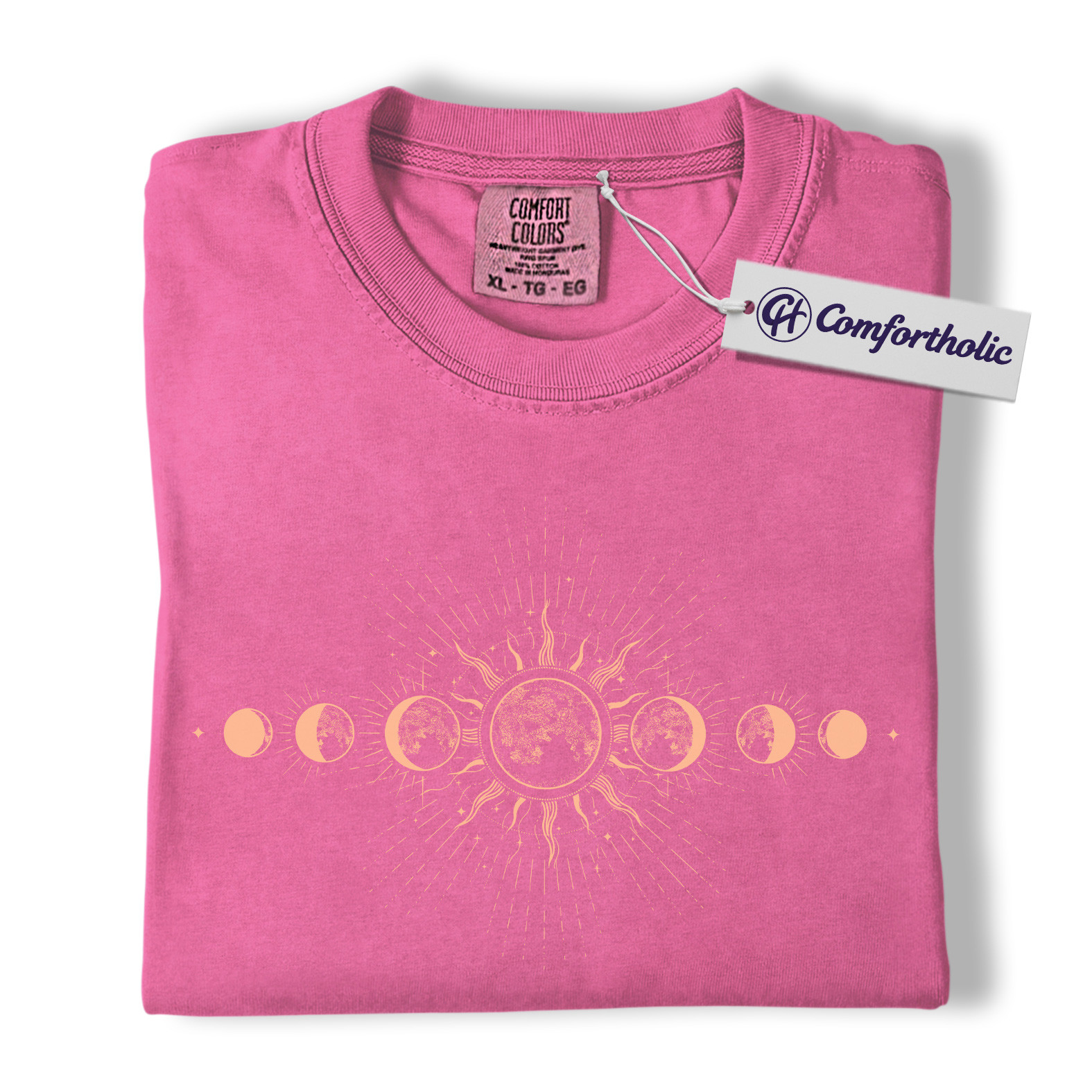 Sun and Moon Phases Shirt, Celestial Boho T-Shirt, Minimalist Cosmic Graphic Tee, Astrology Spiritual Gift for Women, Comfort Colors Shirt - Image 16