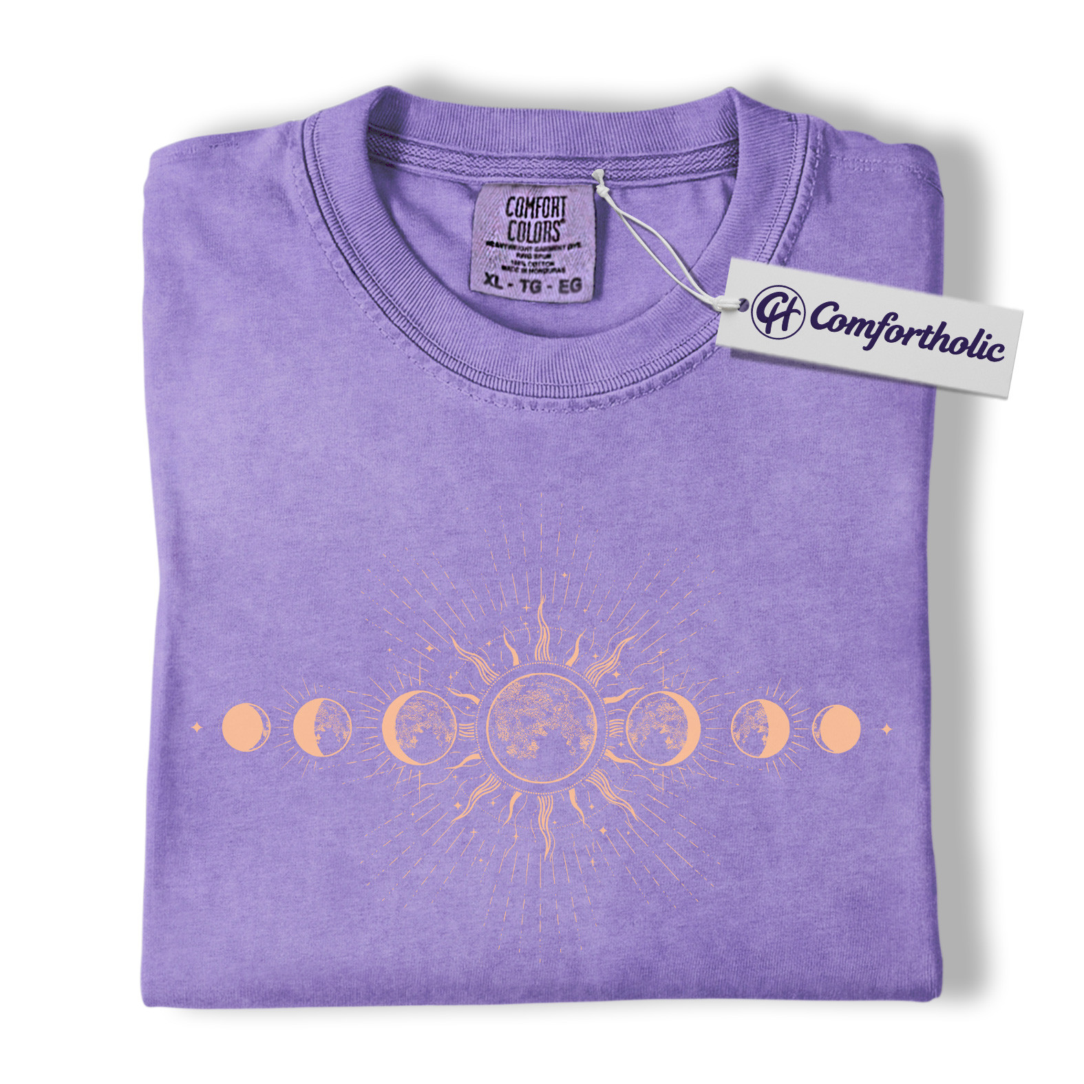 Sun and Moon Phases Shirt, Celestial Boho T-Shirt, Minimalist Cosmic Graphic Tee, Astrology Spiritual Gift for Women, Comfort Colors Shirt - Image 20