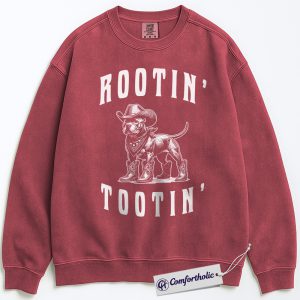 Rootin Tootin Cowboy Dog Sweatshirt, Funny Western Dog Pullover, Cute Country Cowgirl Graphic Crewneck, Southern Rodeo Gift for Pet Lovers, Comfort Colors Sweatshirt