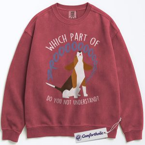 Which Part of Arooo Sweatshirt, Funny Howling Beagle Pullover, Cute Puppy Graphic Crewneck, Humorous Gift for Dog Lovers, Comfort Colors Sweatshirt