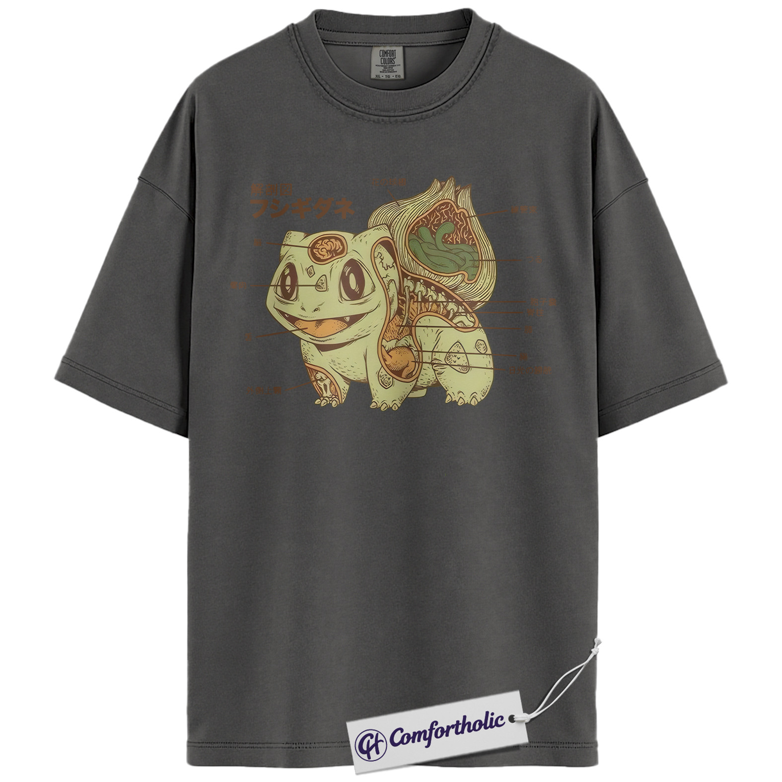 Bulbasaur Shirt, Pokemon Shirt, PKM T-Shirt, Anime Graphic Tee, Anime Comfort Colors Shirt - Image 5