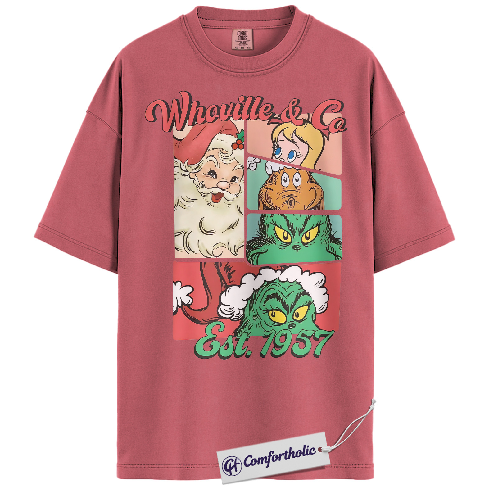 The Grinch Shirt, Christmas T-Shirt, Animated Graphic Tee, Christmas Comfort Colors Shirt