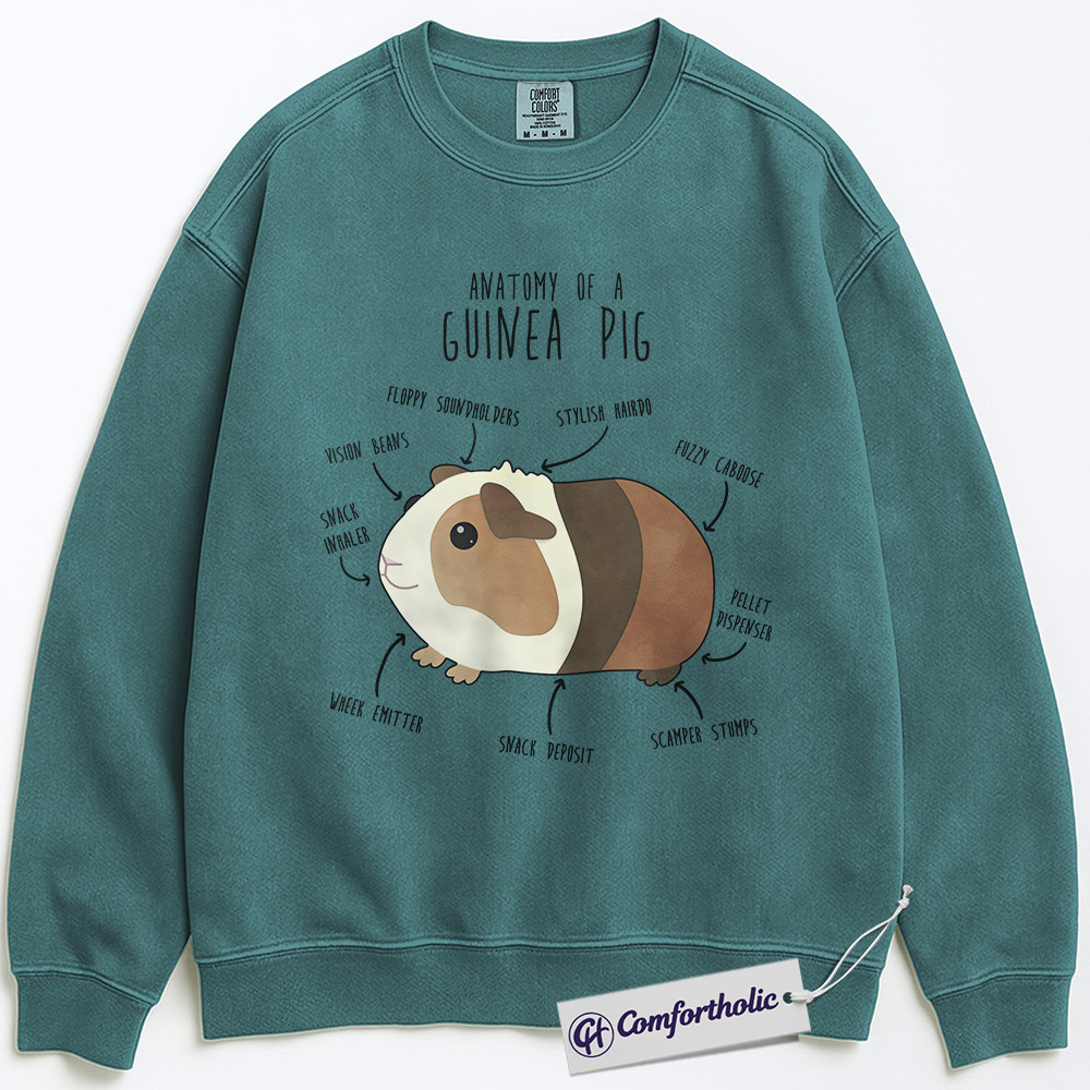Anatomy of a Guinea Pig Sweatshirt, Funny Guinea Pig Lover Pullover, Cute Pet Rodent Graphic Crewneck, Animal Humor Gift for Pet Owners, Comfort Colors Sweatshirt - Image 7