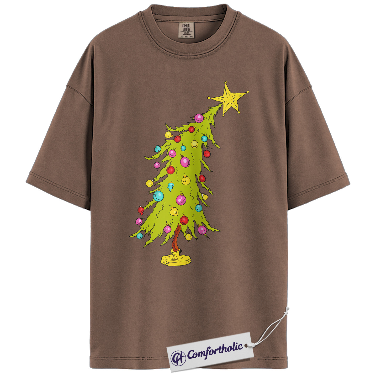 Funny Christmas Tree Shirt, Whoville Holiday T-Shirt, Cute Grinch Style Tree Graphic Tee, Festive Holiday Gift, Christmas Comfort Colors Shirt - Image 19