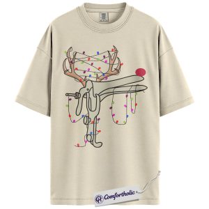 Funny Speculum Reindeer Christmas Shirt, Medical Humor Holiday T-Shirt, Rudolph Doctor Gift Graphic Tee for Nurses & Healthcare Workers, Christmas Comfort Colors Shirt
