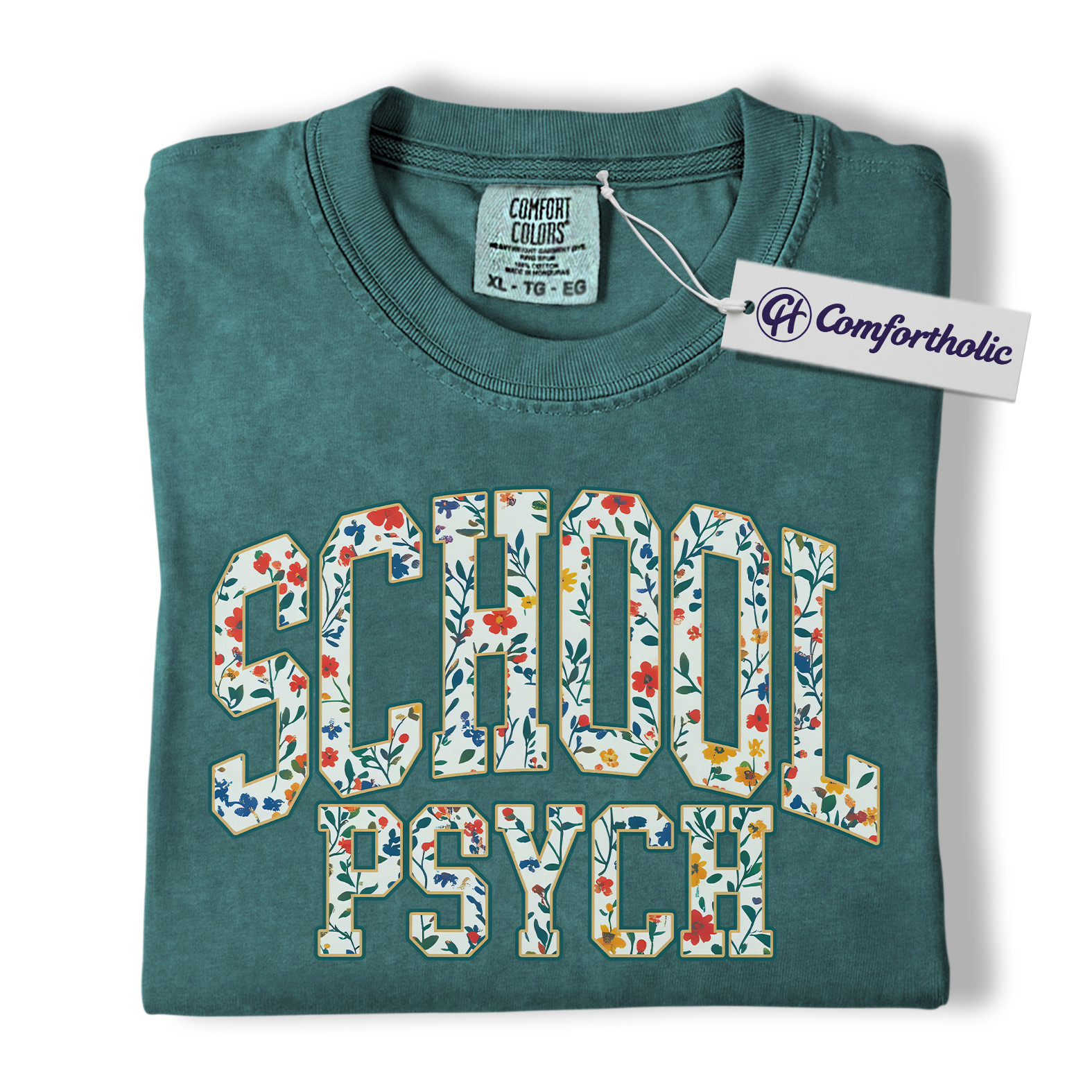 School Psychologist Shirt, Floral School Psych Graphic Tee, Educational Psychology T-Shirt for Teachers and Counselors, Comfort Colors Shirt - Image 11