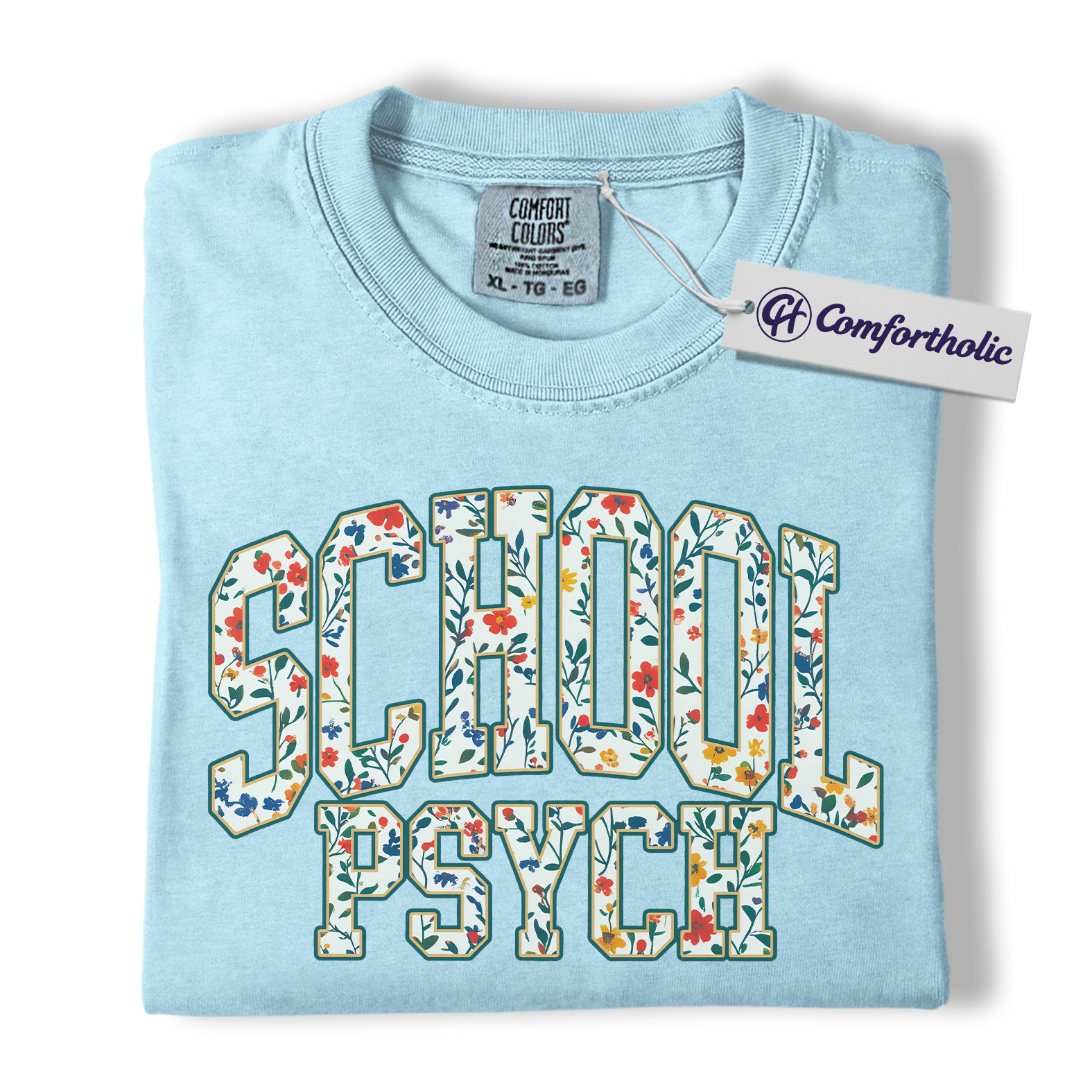 School Psychologist Shirt, Floral School Psych Graphic Tee, Educational Psychology T-Shirt for Teachers and Counselors, Comfort Colors Shirt - Image 14
