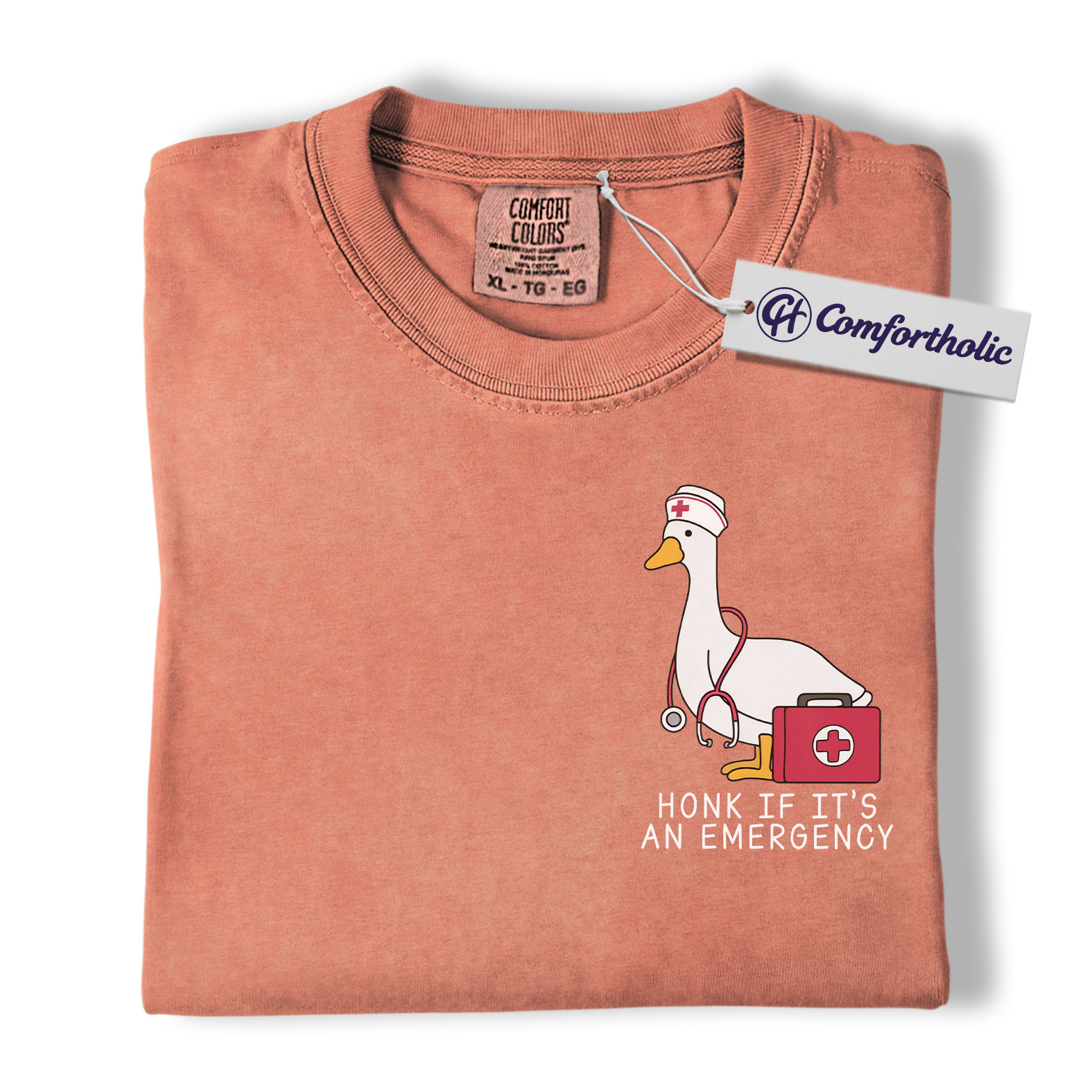 Honk If It’s an Emergency Shirt, Funny ER Nurse T-Shirt, Goose Medical Worker Graphic Tee, Cute Healthcare Gift for Nurses, Comfort Colors Shirt - Image 8