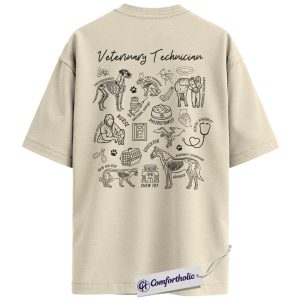 Veterinary Technician Shirt, Cute Vet Tech T-Shirt, Animal Healthcare Graphic Tee, Gift for Veterinary Nurses, Comfort Colors Back Print Shirt
