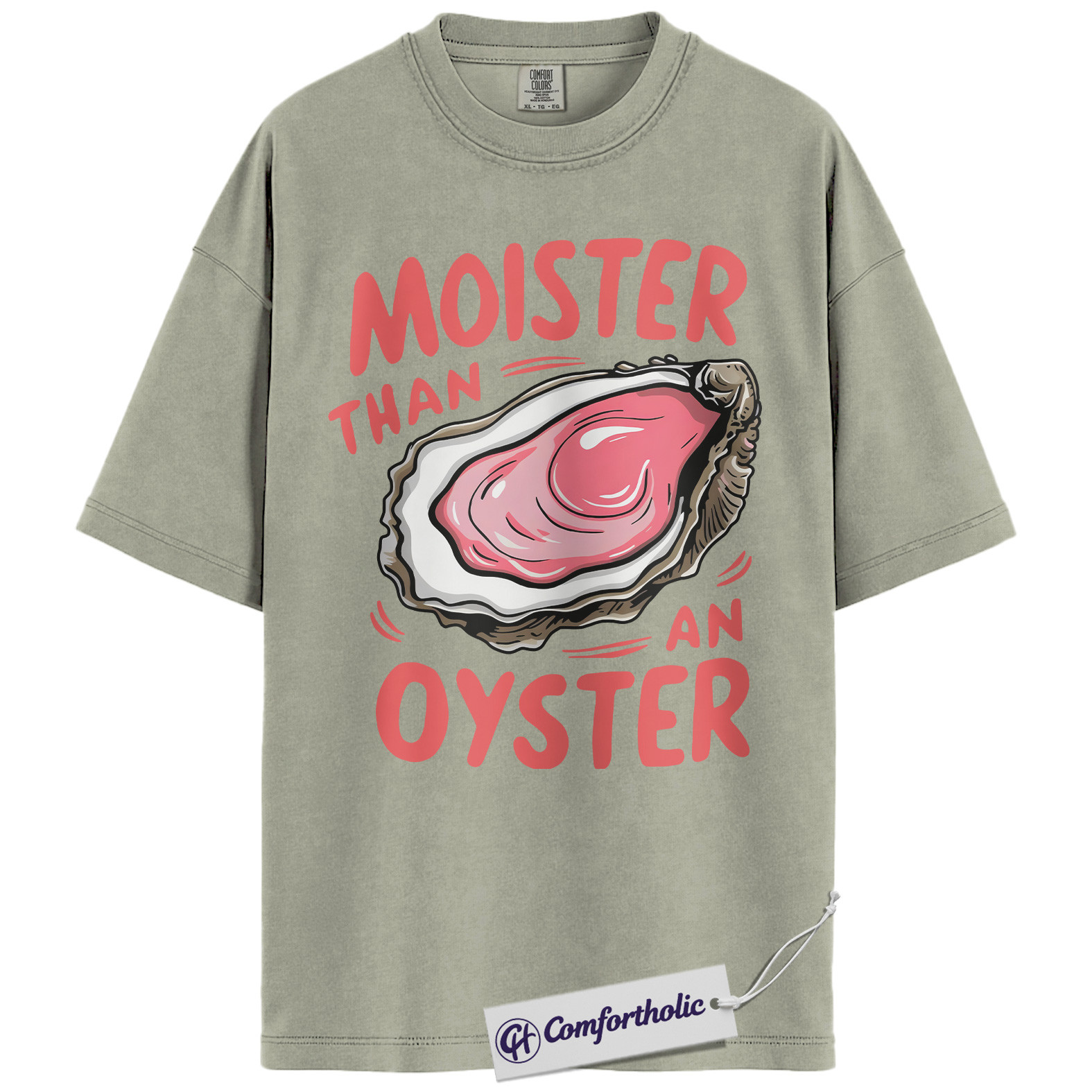 Moister Than an Oyster Shirt, Funny Food Pun T-Shirt, Adult Humor Graphic Tee, Gift for Girlfriend, Comfort Colors Shirt - Image 7