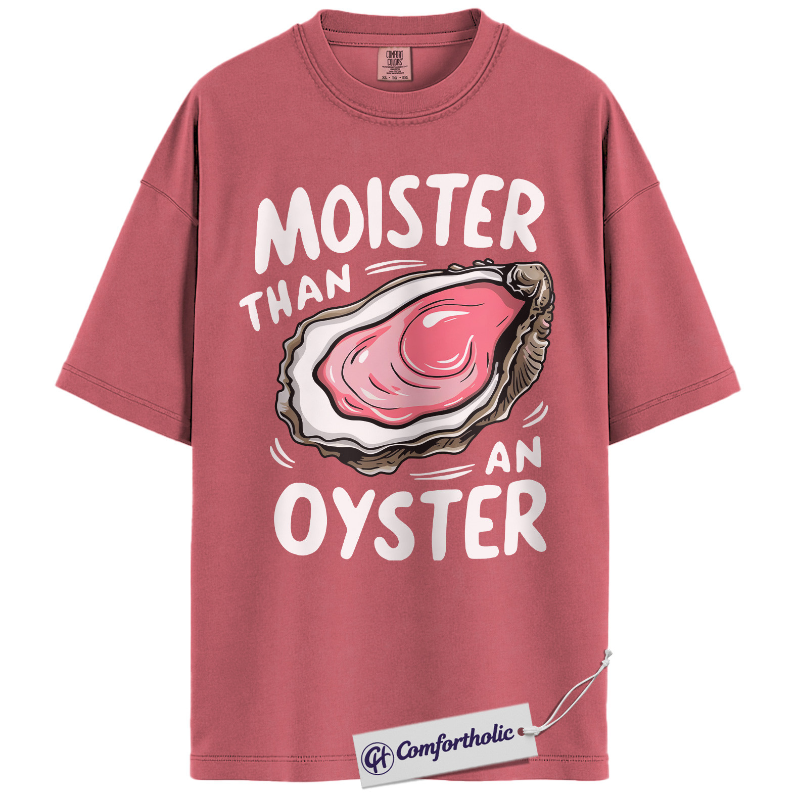 Moister Than an Oyster Shirt, Funny Food Pun T-Shirt, Adult Humor Graphic Tee, Gift for Girlfriend, Comfort Colors Shirt - Image 9