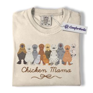Alternative view of Chicken Mama Shirt, Farm Animal Lover T-Shirt, Cute Poultry Graphic Tee, Funny Gift for Chicken Moms, Comfort Colors Shirt