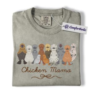Chicken Mama Shirt, Farm Animal Lover T-Shirt, Cute Poultry Graphic Tee, Funny Gift for Chicken Moms, Comfort Colors Shirt