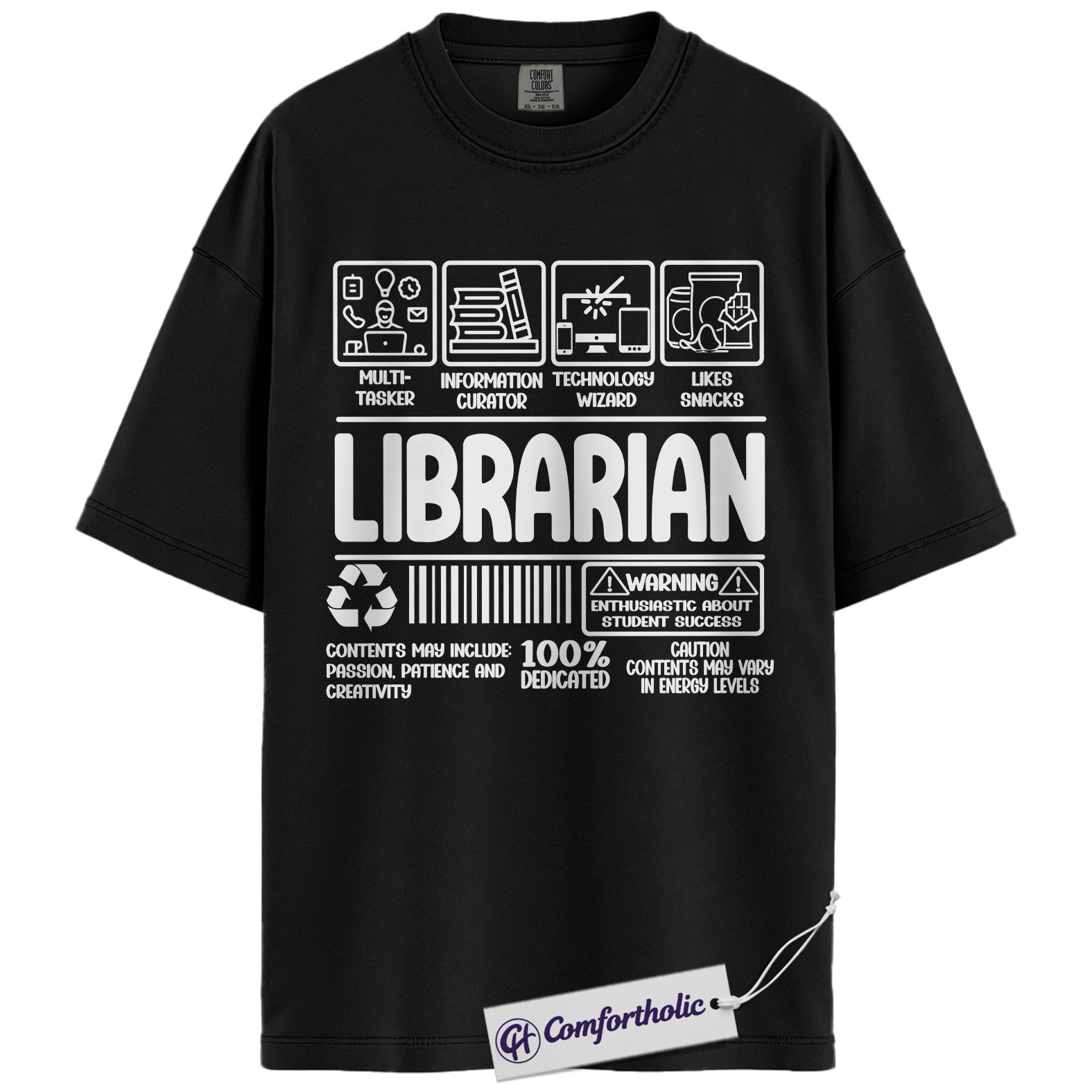 Funny Librarian Shirt, Educational Worker T-Shirt, Library Staff Graphic Tee, Cute Gift for Teachers and Book Lovers, Comfort Colors Shirt - Image 4