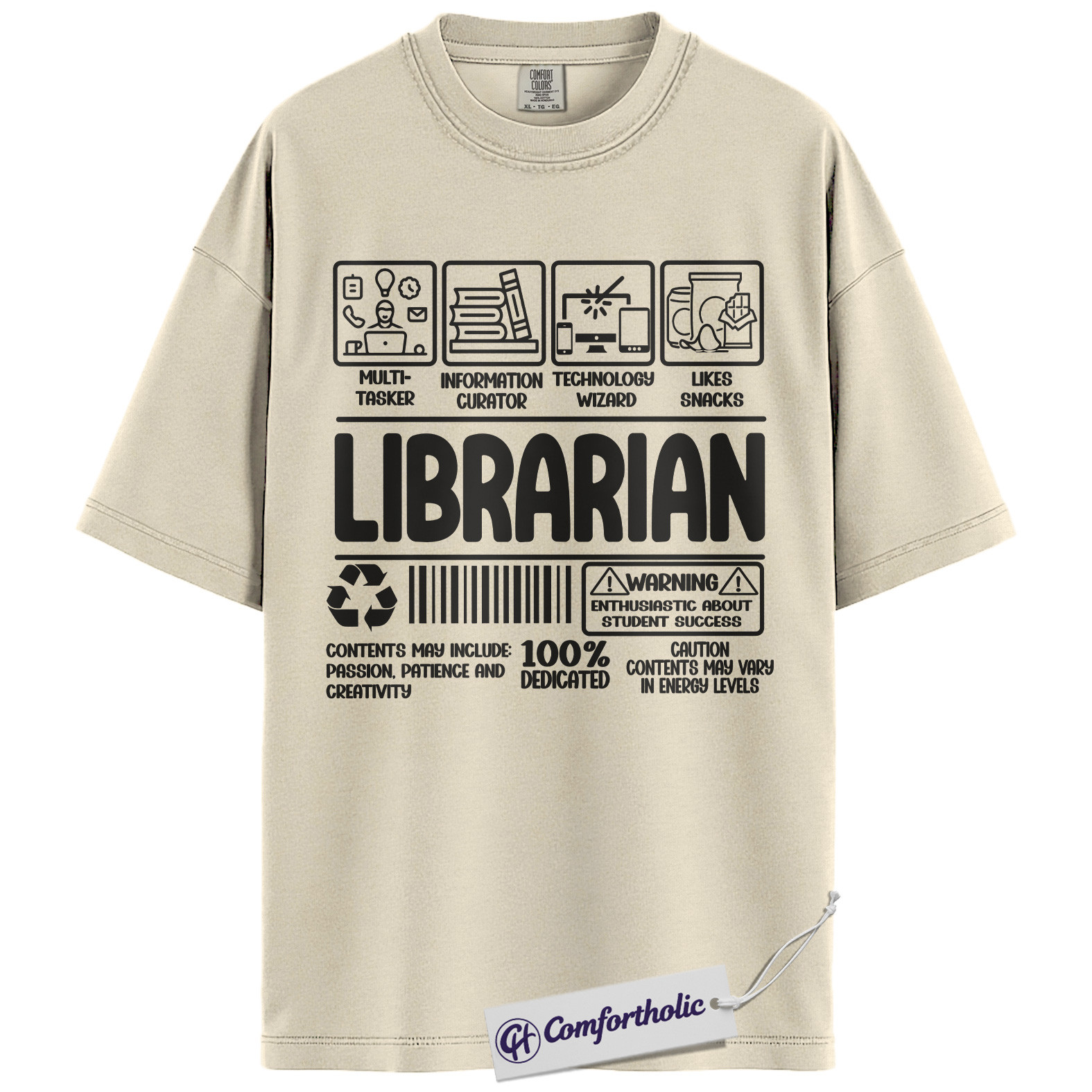 Funny Librarian Shirt, Educational Worker T-Shirt, Library Staff Graphic Tee, Cute Gift for Teachers and Book Lovers, Comfort Colors Shirt - Image 5