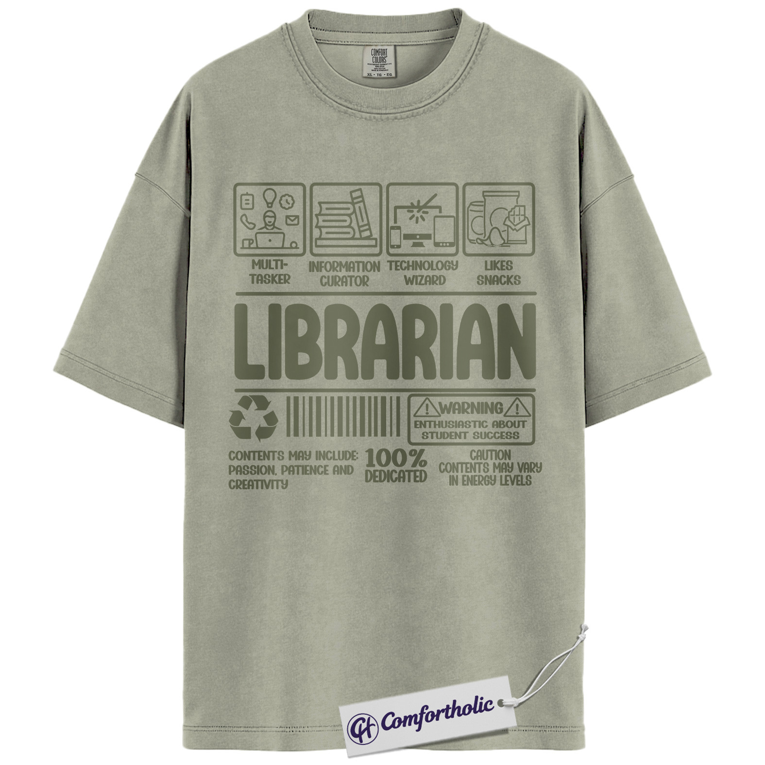 Funny Librarian Shirt, Educational Worker T-Shirt, Library Staff Graphic Tee, Cute Gift for Teachers and Book Lovers, Comfort Colors Shirt - Image 7