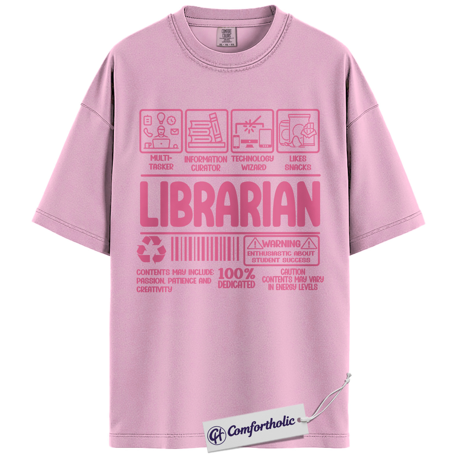 Funny Librarian Shirt, Educational Worker T-Shirt, Library Staff Graphic Tee, Cute Gift for Teachers and Book Lovers, Comfort Colors Shirt - Image 9