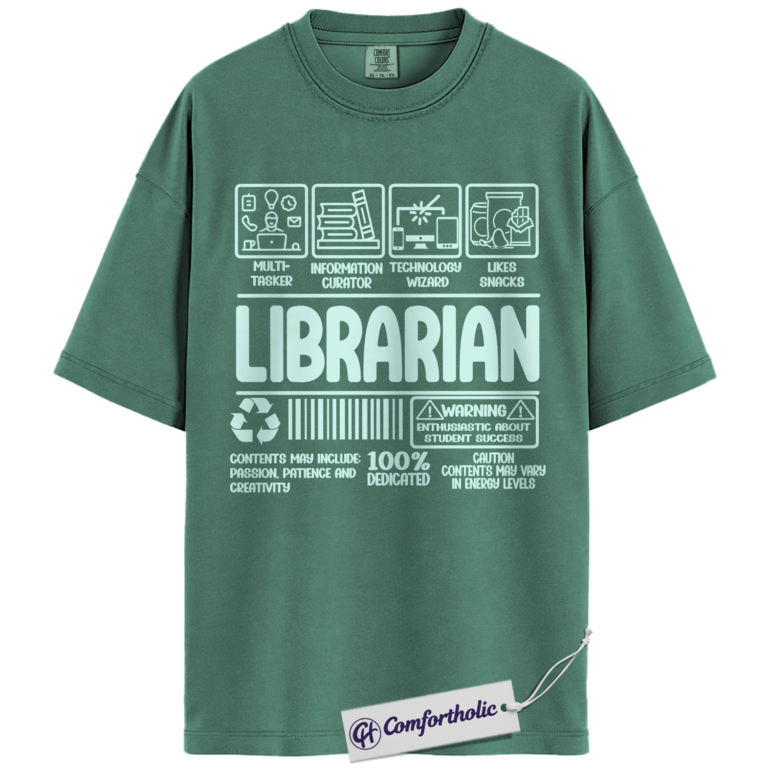 Funny Librarian Shirt, Educational Worker T-Shirt, Library Staff Graphic Tee, Cute Gift for Teachers and Book Lovers, Comfort Colors Shirt - Image 11