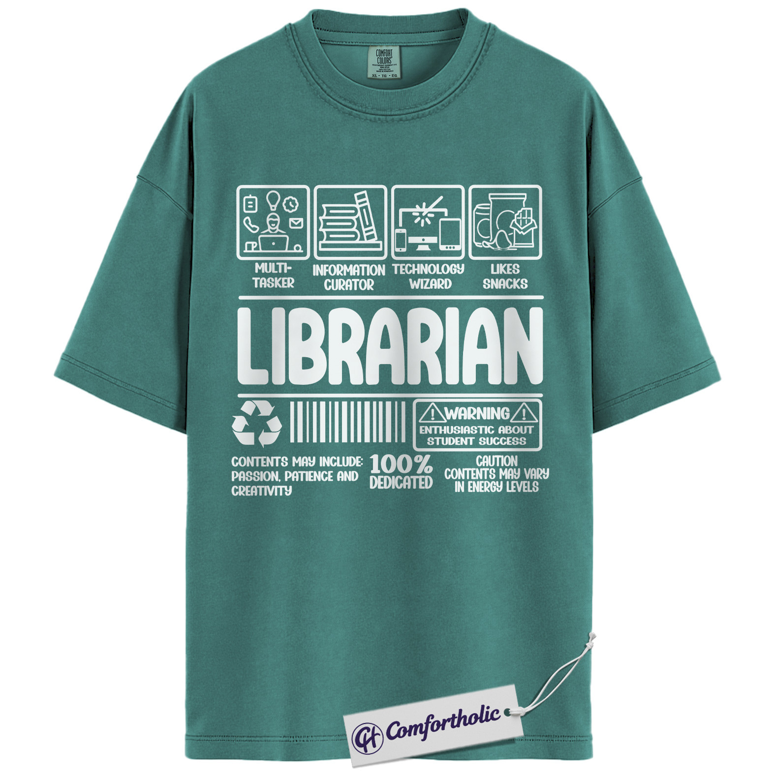 Funny Librarian Shirt, Educational Worker T-Shirt, Library Staff Graphic Tee, Cute Gift for Teachers and Book Lovers, Comfort Colors Shirt - Image 14
