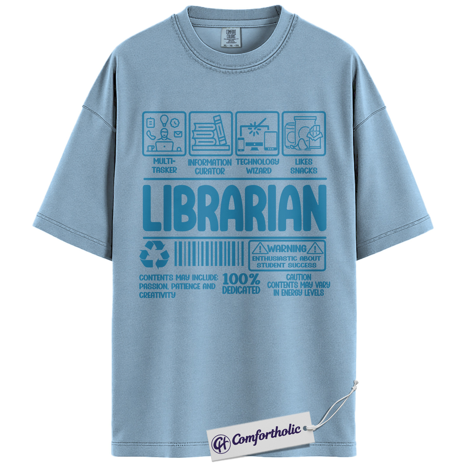 Funny Librarian Shirt, Educational Worker T-Shirt, Library Staff Graphic Tee, Cute Gift for Teachers and Book Lovers, Comfort Colors Shirt - Image 15