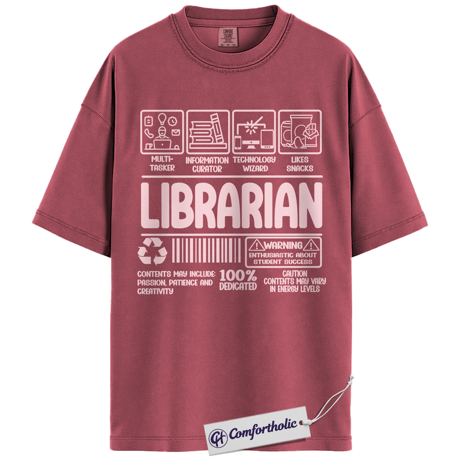 Funny Librarian Shirt, Educational Worker T-Shirt, Library Staff Graphic Tee, Cute Gift for Teachers and Book Lovers, Comfort Colors Shirt - Image 19