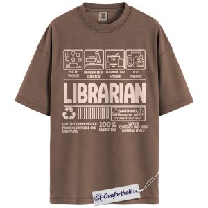 Funny Librarian Shirt, Educational Worker T-Shirt, Library Staff Graphic Tee, Cute Gift for Teachers and Book Lovers, Comfort Colors Shirt