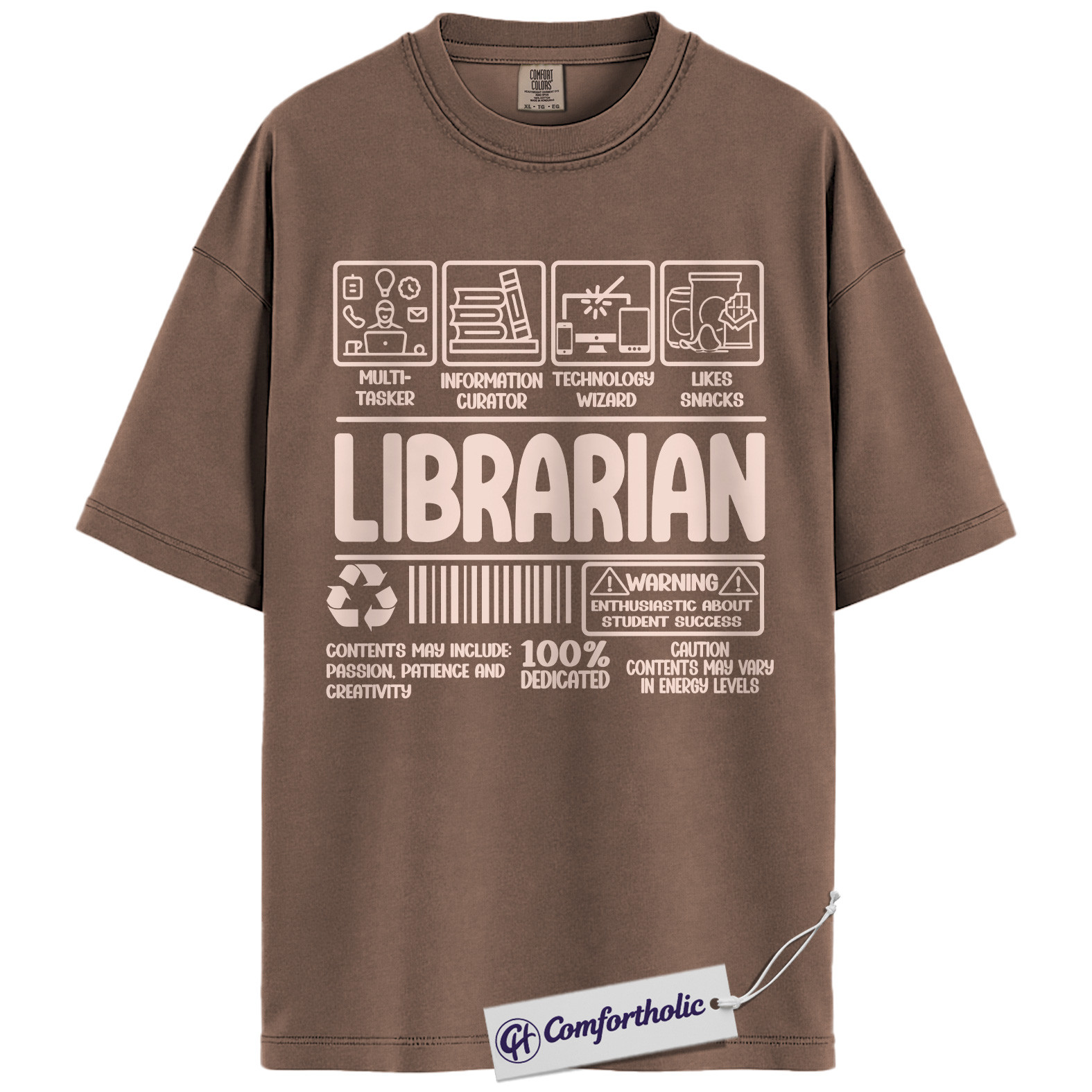 Funny Librarian Shirt, Educational Worker T-Shirt, Library Staff Graphic Tee, Cute Gift for Teachers and Book Lovers, Comfort Colors Shirt
